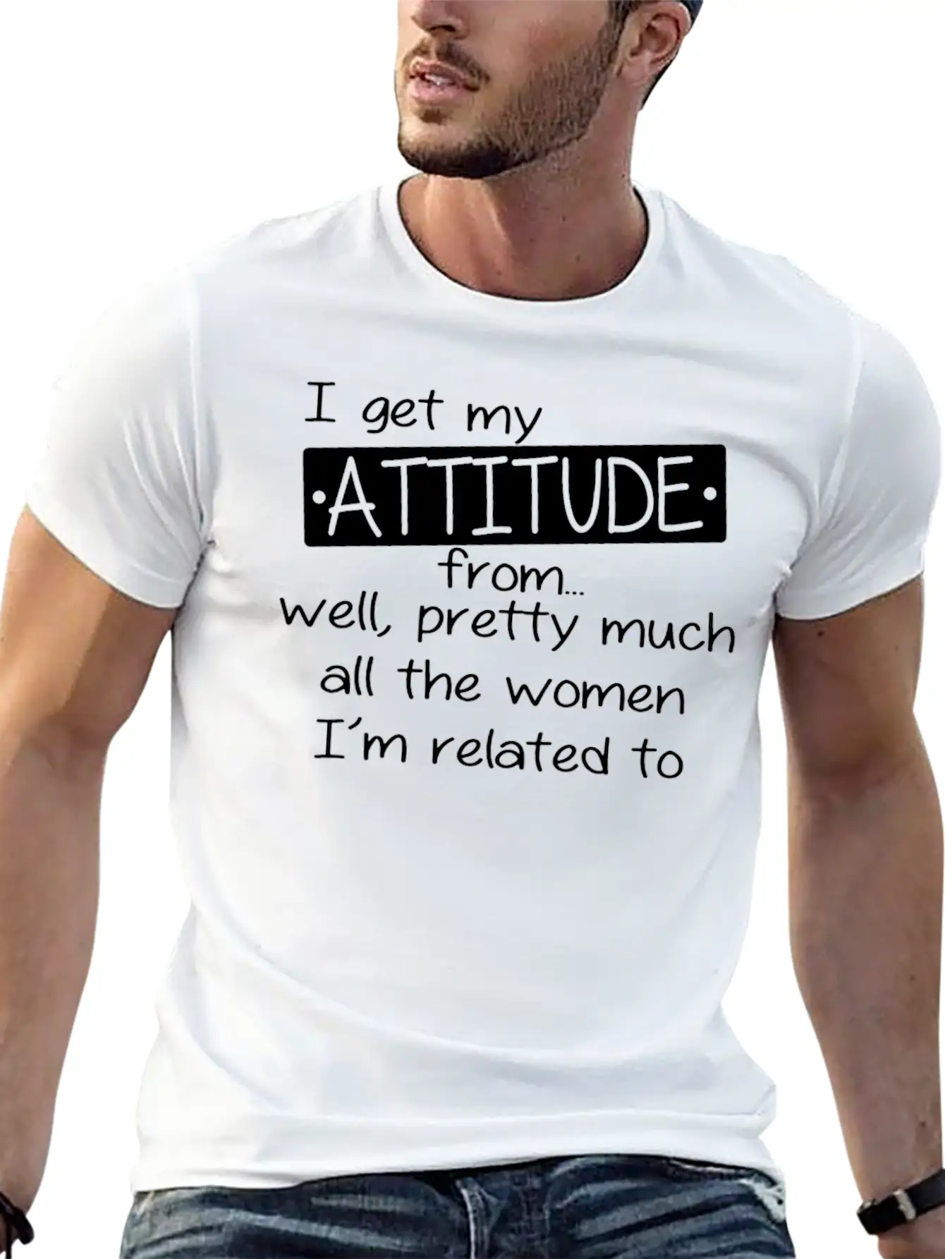 I Get My Attitude Stylish Everyday T-Shirt – Unisex Basic Cotton Tee