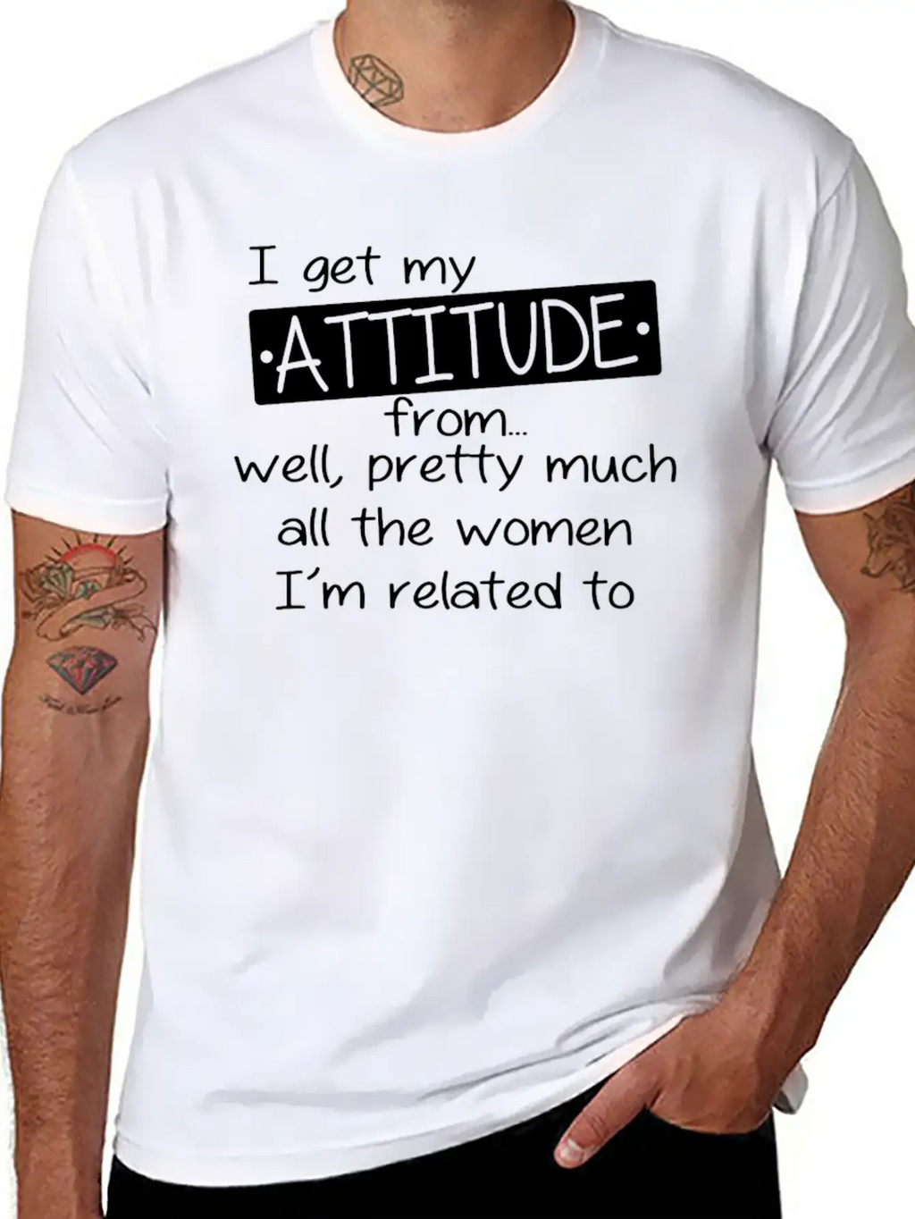 I Get My Attitude Stylish Everyday T-Shirt – Unisex Basic Cotton Tee