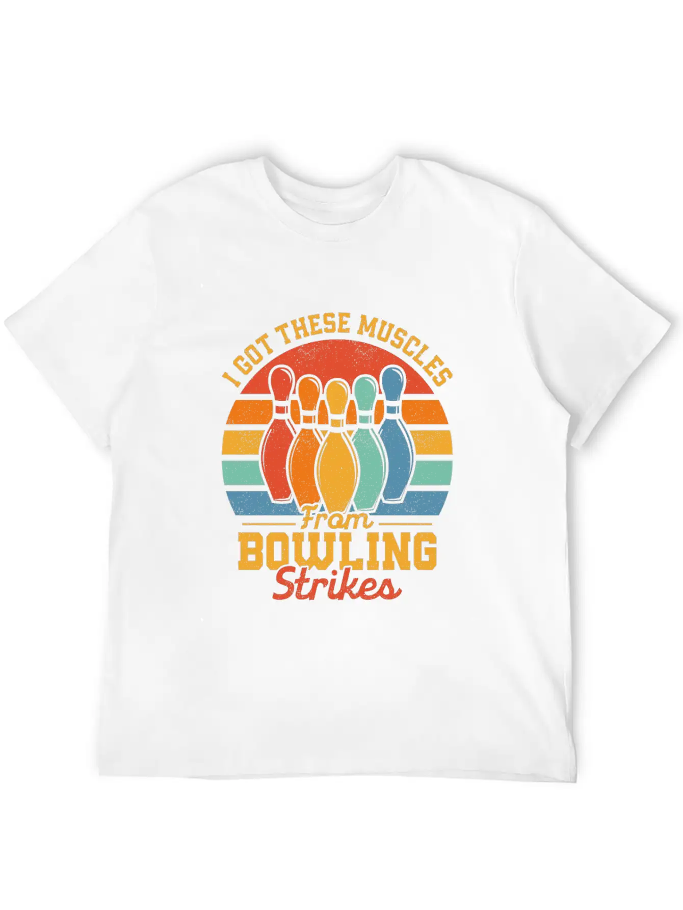 I Got These Muscles From Bowling Strikes Team Play Timeless Short Sleeve Tee – Comfy And Minimalist Design