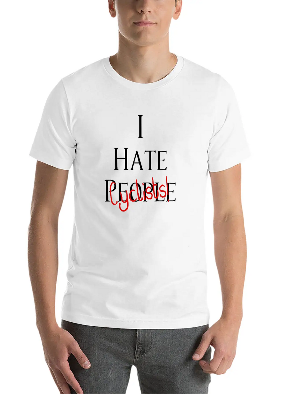 I Hate Cyclists Car And Truck Lover Design Timeless Short Sleeve Tee – Comfy And Minimalist Design