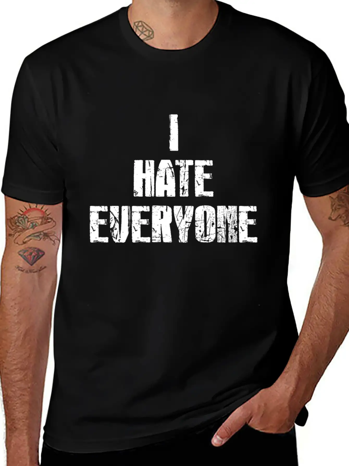 I Hate Everyone Essential Cotton Tee For Daily Outfits – Unisex Style