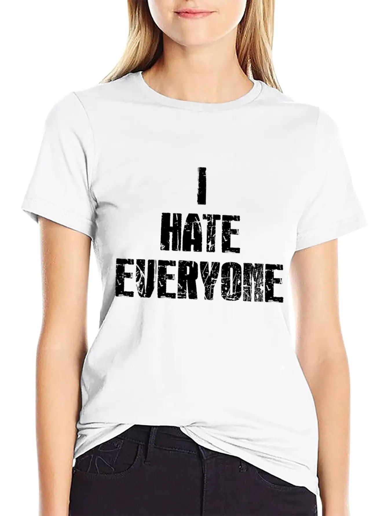 I Hate Everyone Essential Cotton Tee For Daily Outfits – Unisex Style