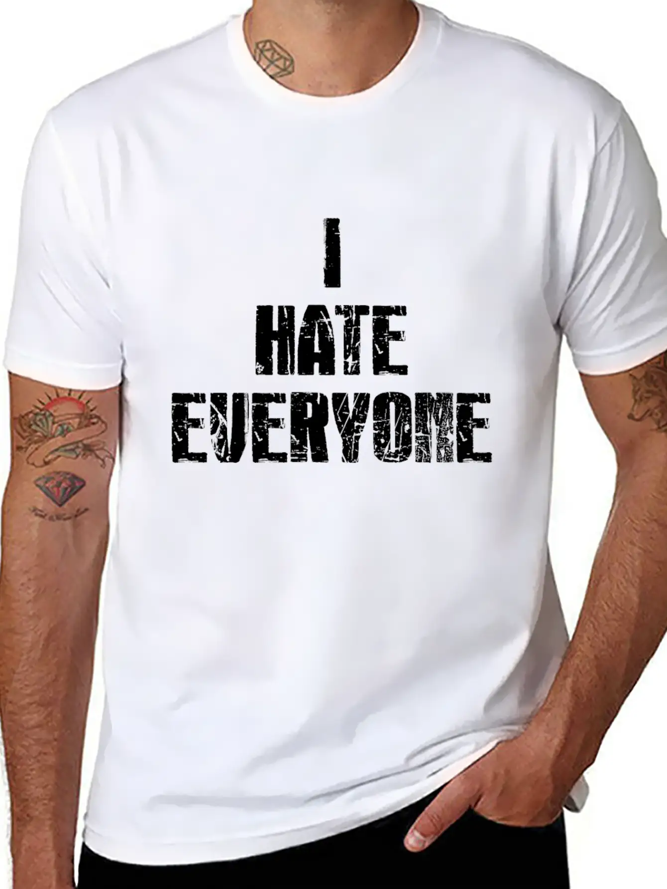 I Hate Everyone Essential Cotton Tee For Daily Outfits – Unisex Style