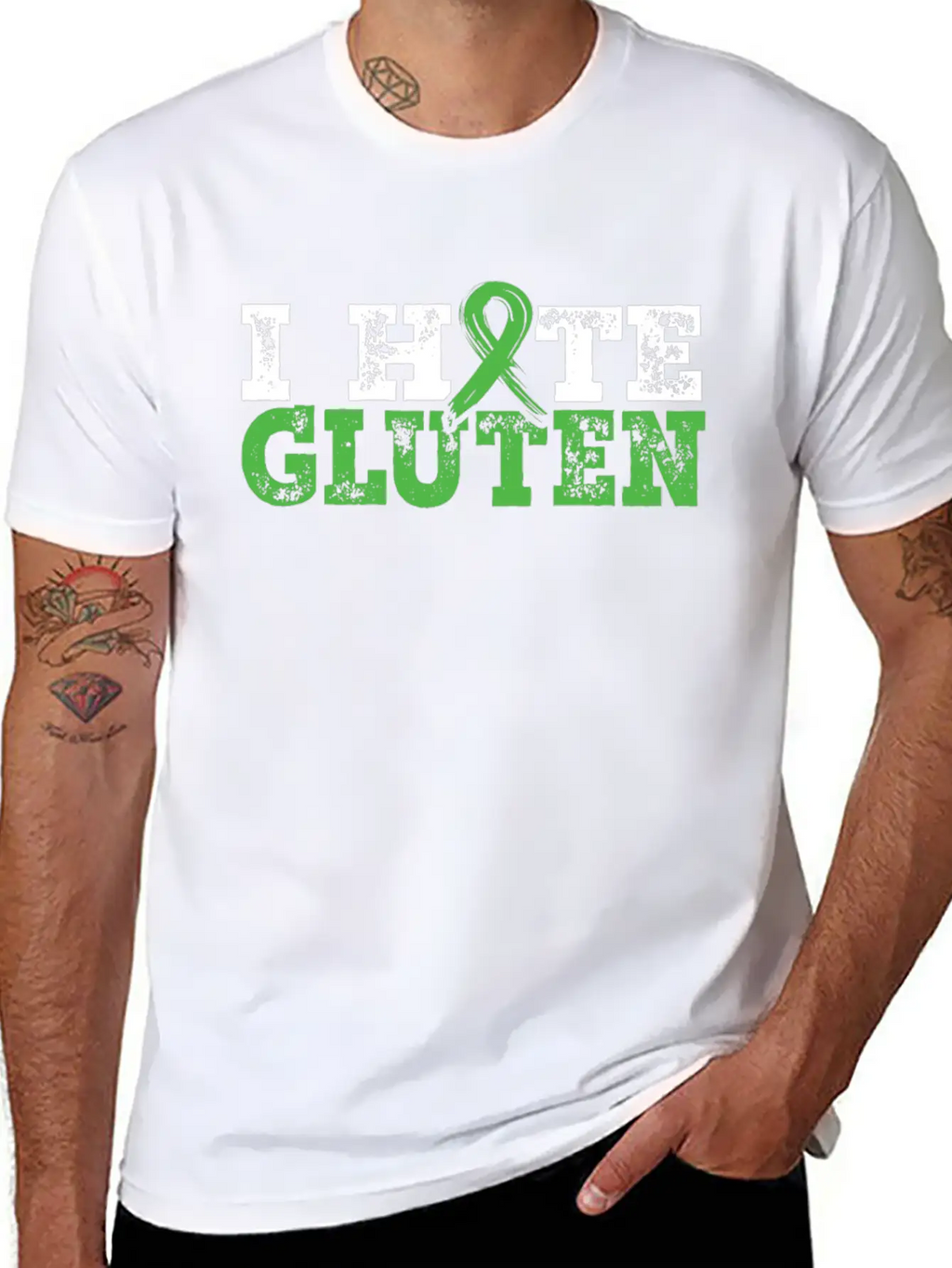I Hate Gluten Celiac Disease Awareness Month Classic Cotton Tee – Unisex Comfort For Any Season