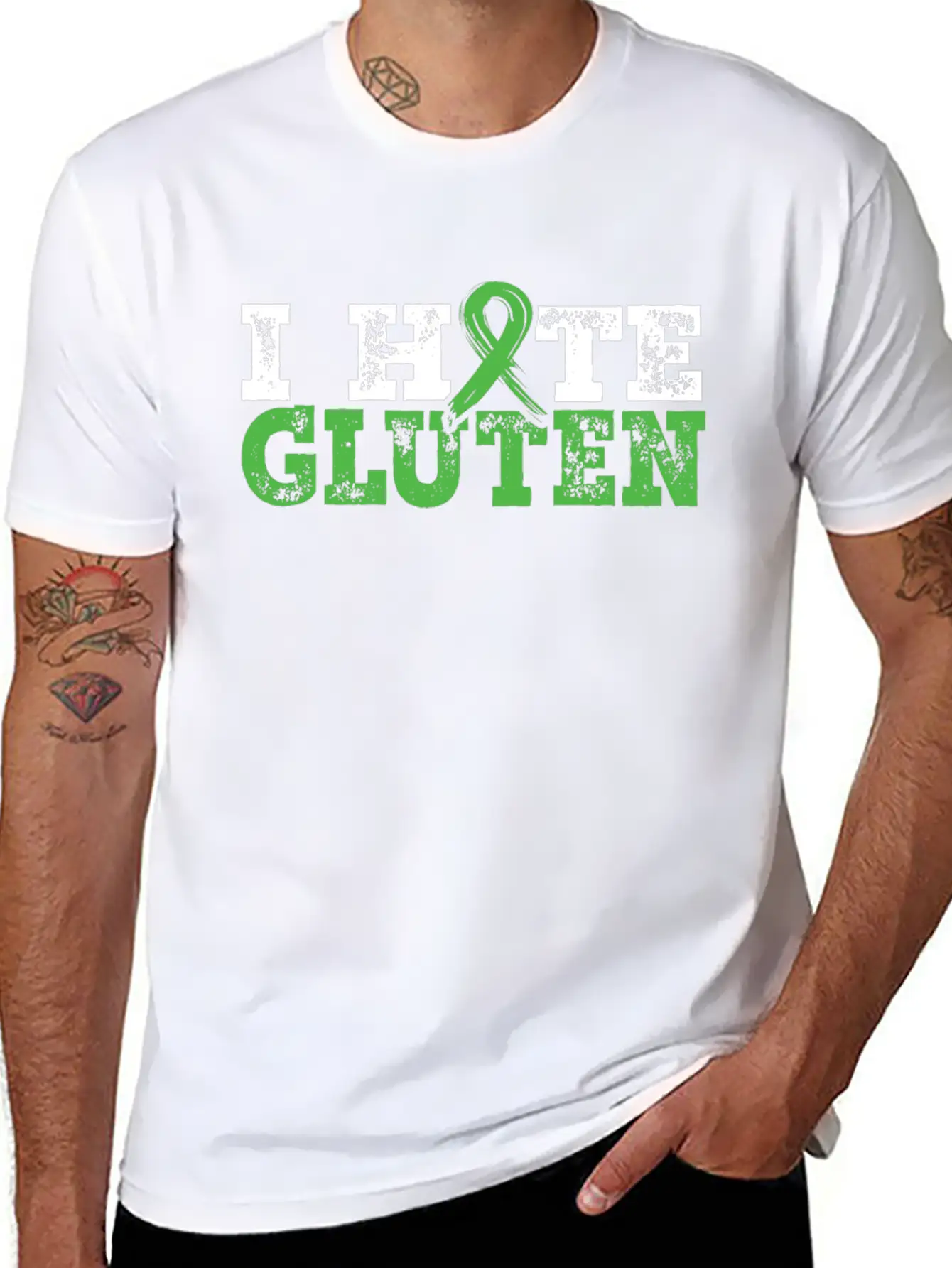 I Hate Gluten Celiac Disease Awareness Month Classic Cotton Tee – Unisex Comfort For Any Season