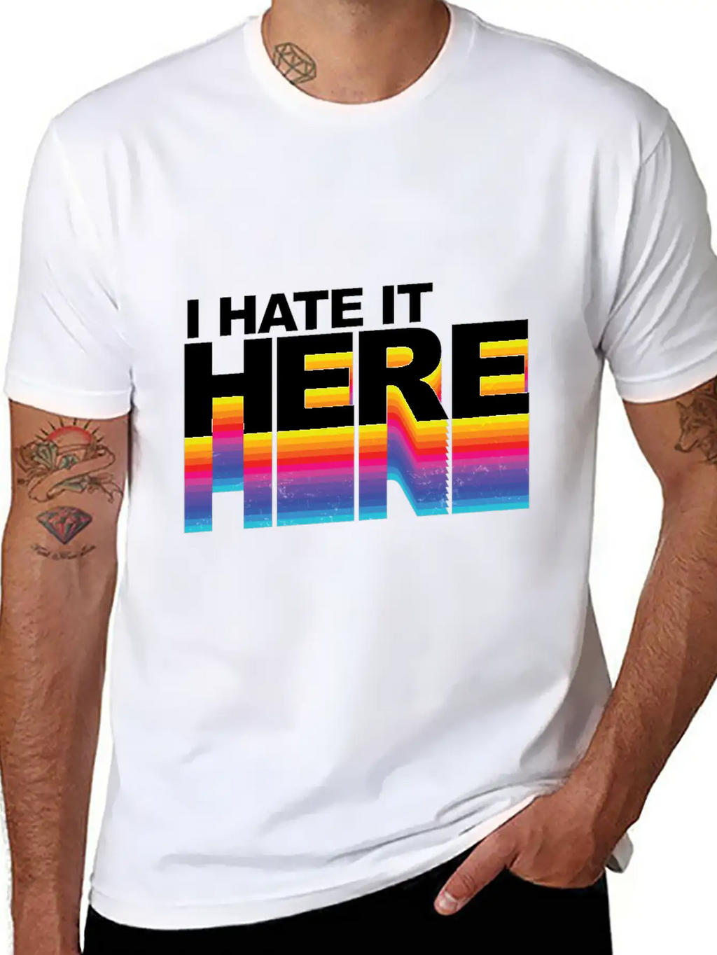 I Hate It Here Classic Cotton Tee – Unisex Comfort For Any Season