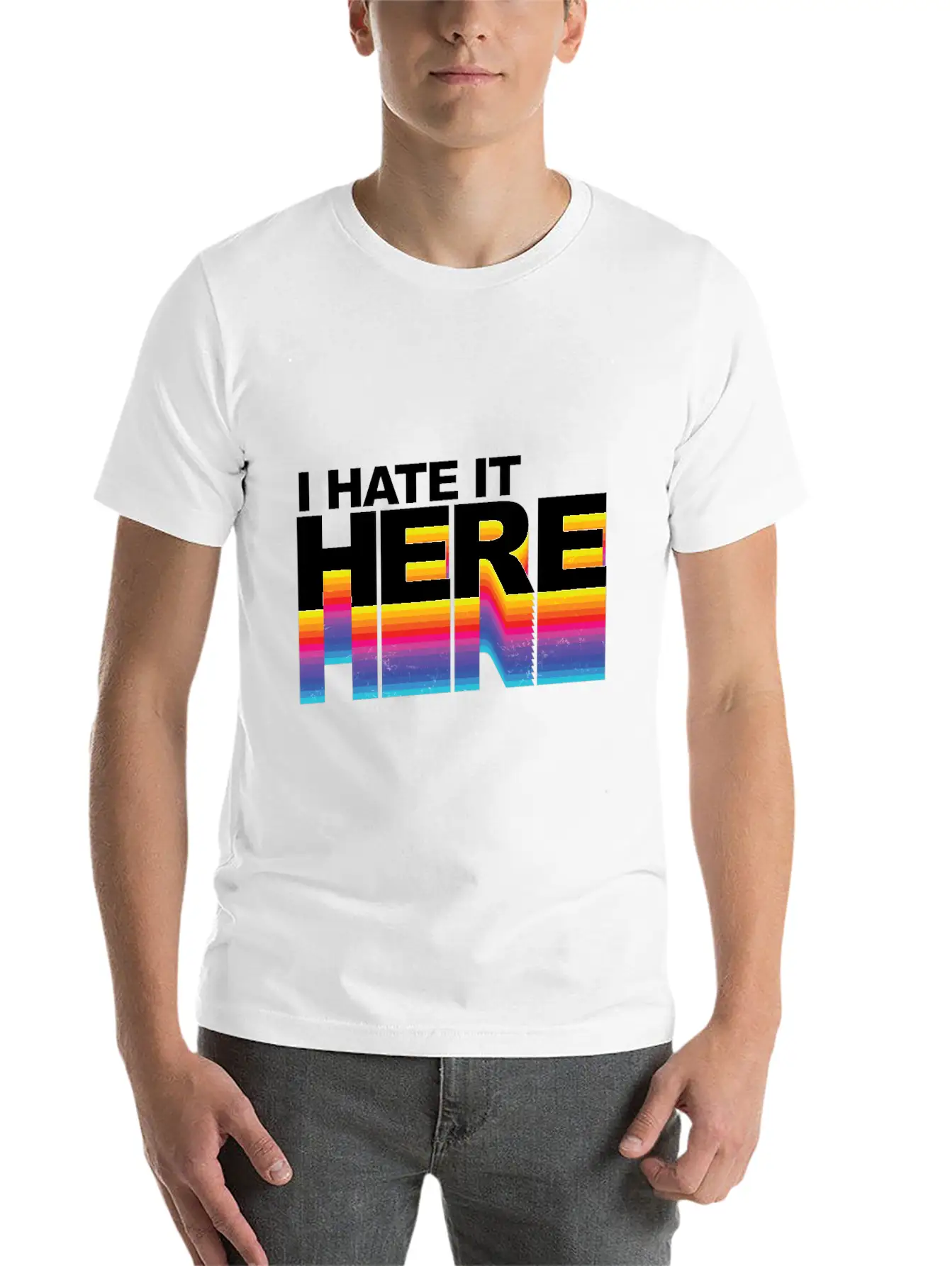 I Hate It Here Classic Cotton Tee – Unisex Comfort For Any Season