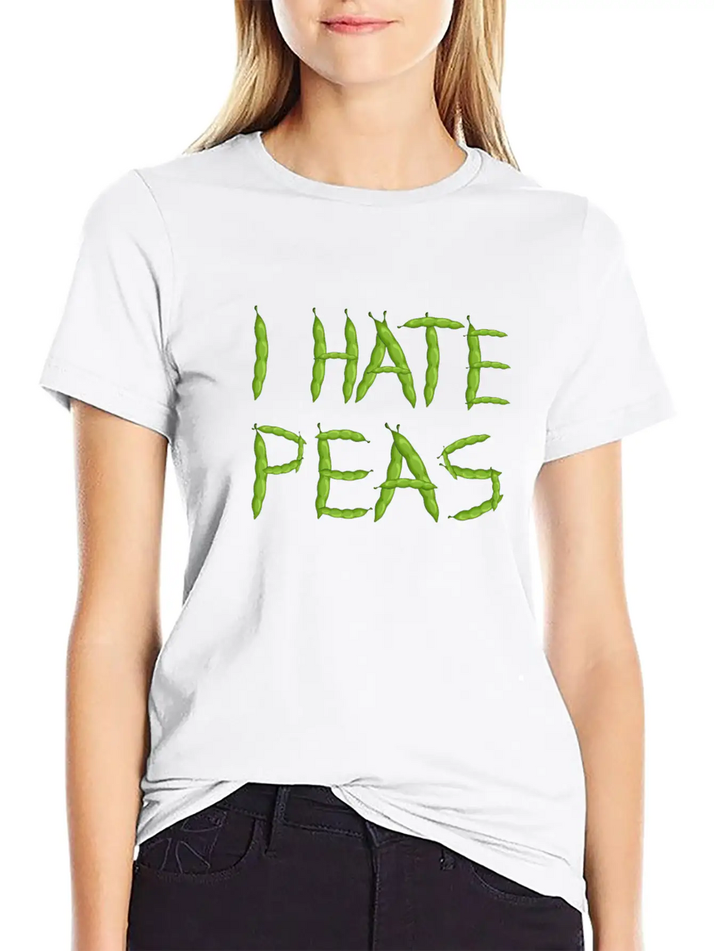 I Hate Peas Breathable Soft Cotton T-Shirt – Timeless Casual Look