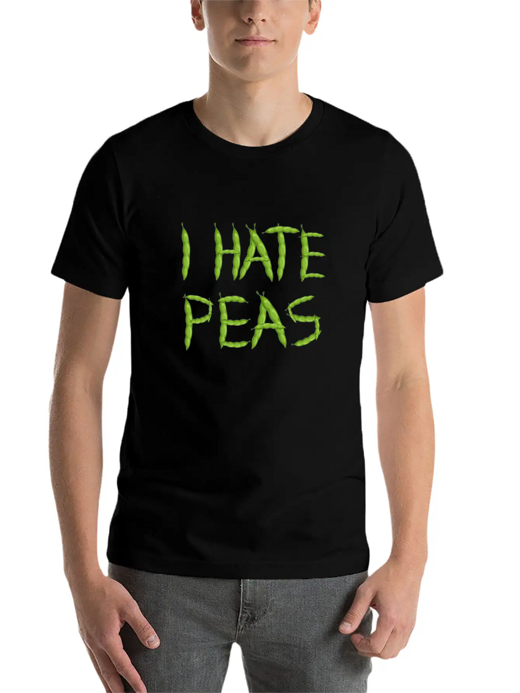 I Hate Peas Breathable Soft Cotton T-Shirt – Timeless Casual Look