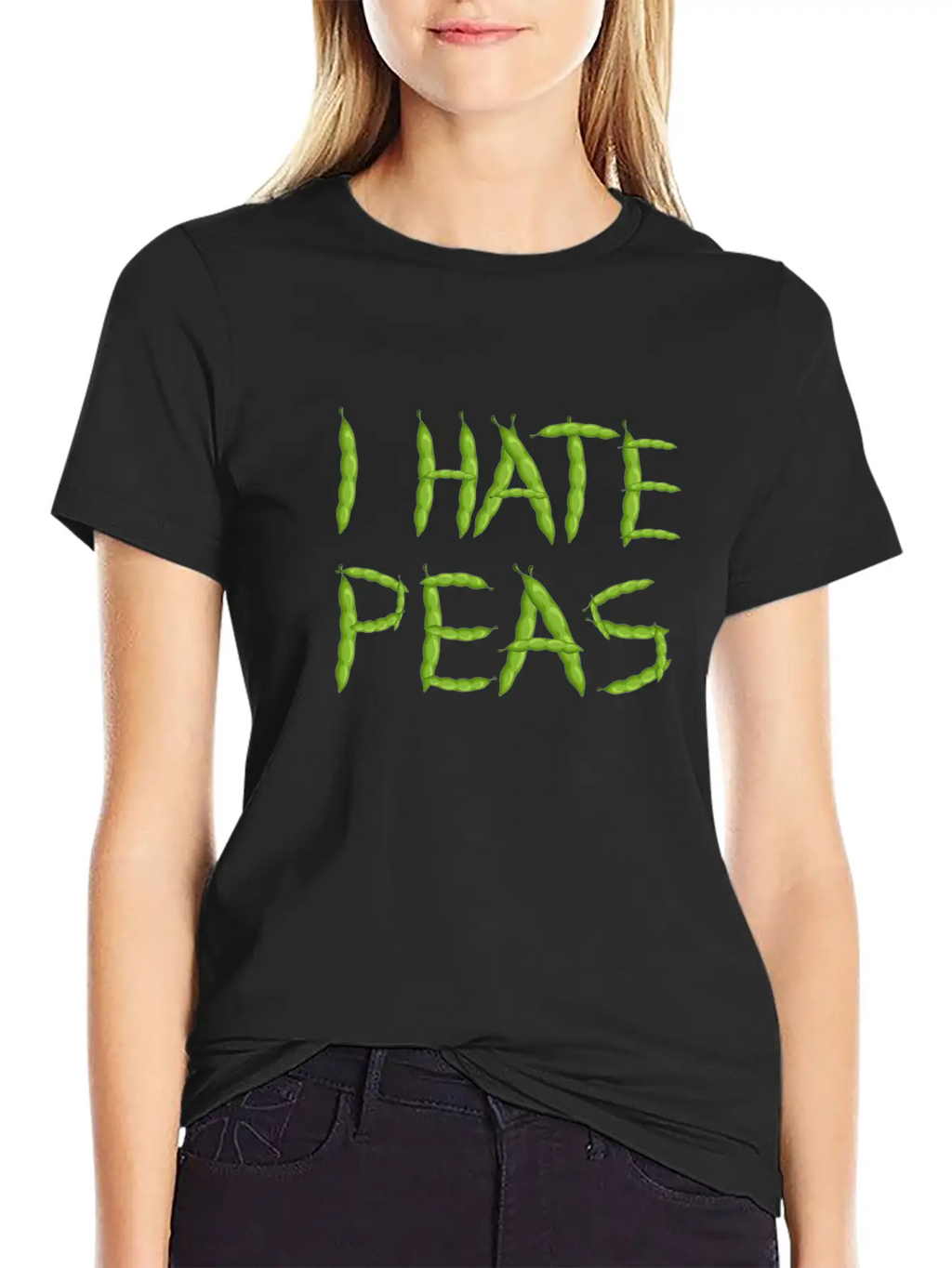 I Hate Peas Breathable Soft Cotton T-Shirt – Timeless Casual Look