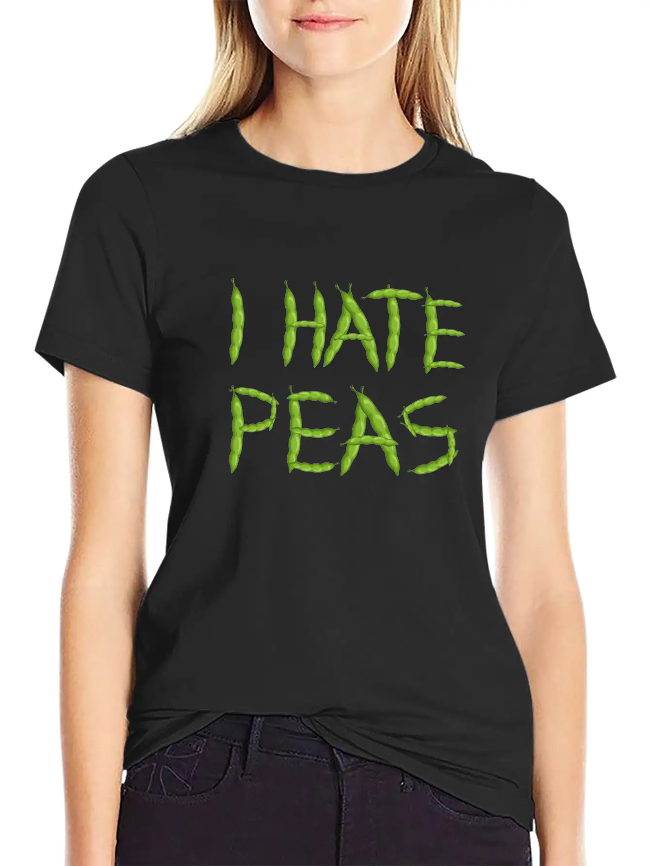 I Hate Peas Breathable Soft Cotton T-Shirt – Timeless Casual Look