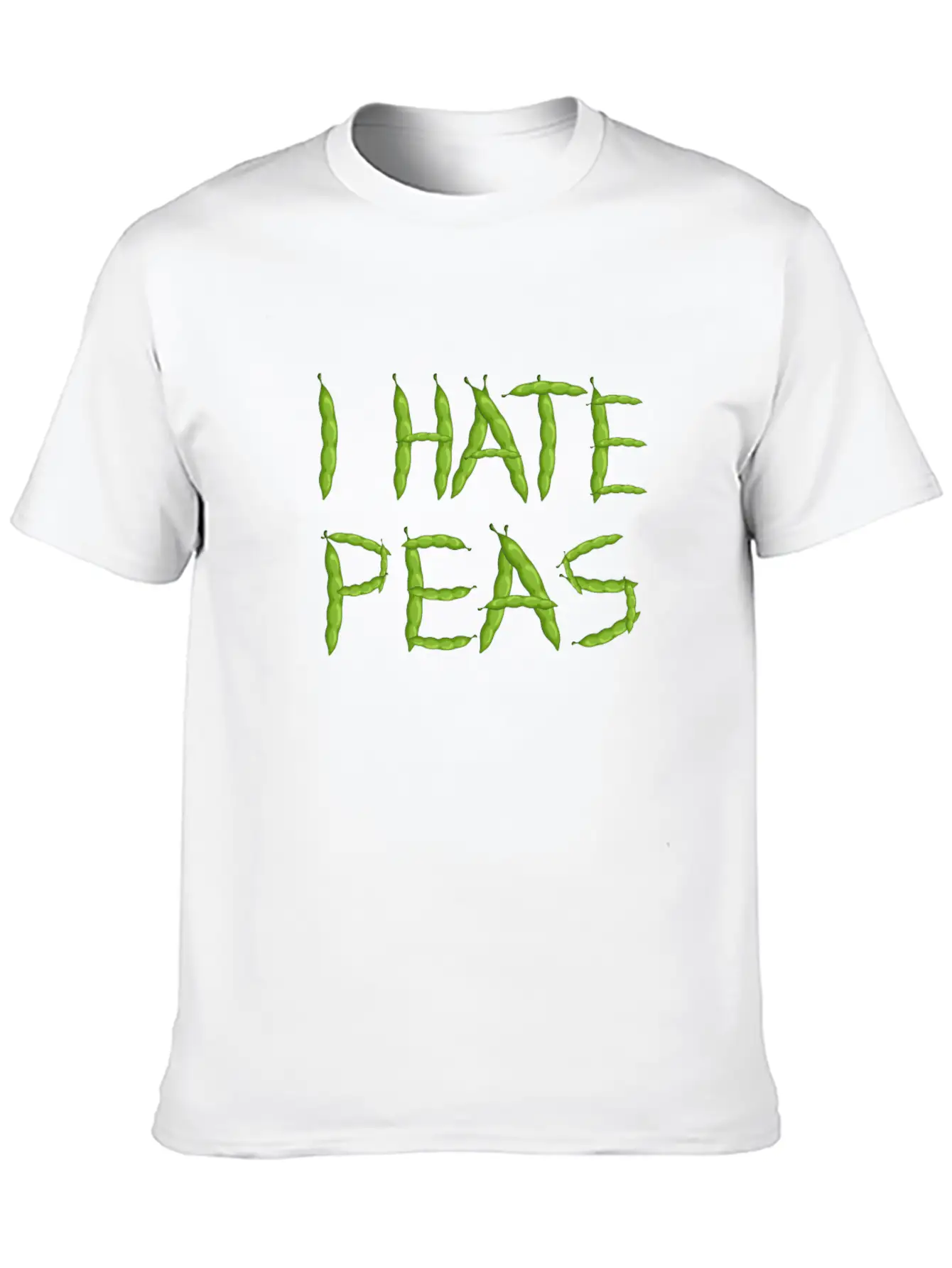 I Hate Peas Breathable Soft Cotton T-Shirt – Timeless Casual Look
