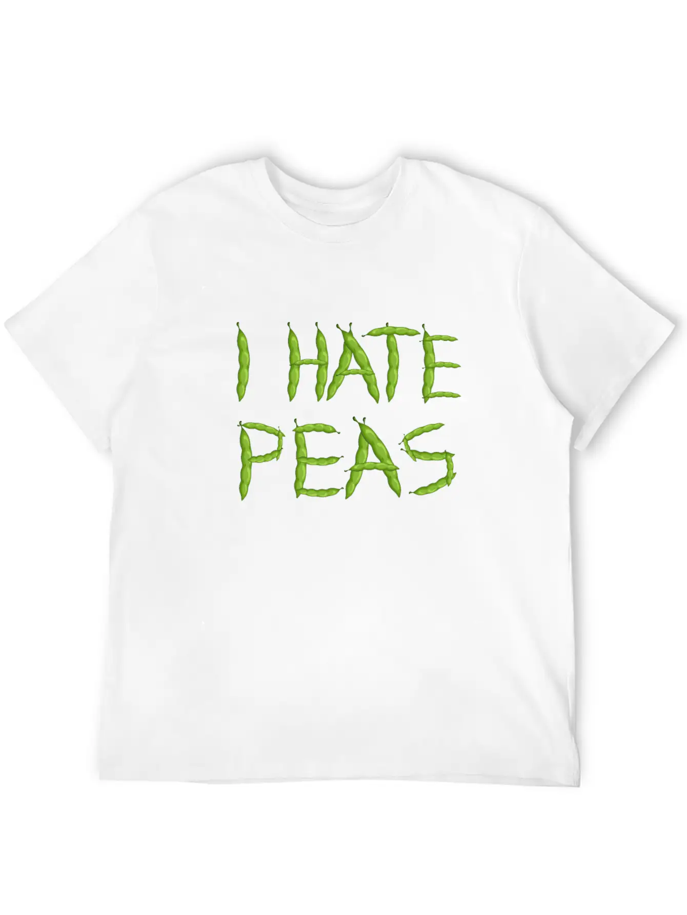 I Hate Peas Breathable Soft Cotton T-Shirt – Timeless Casual Look