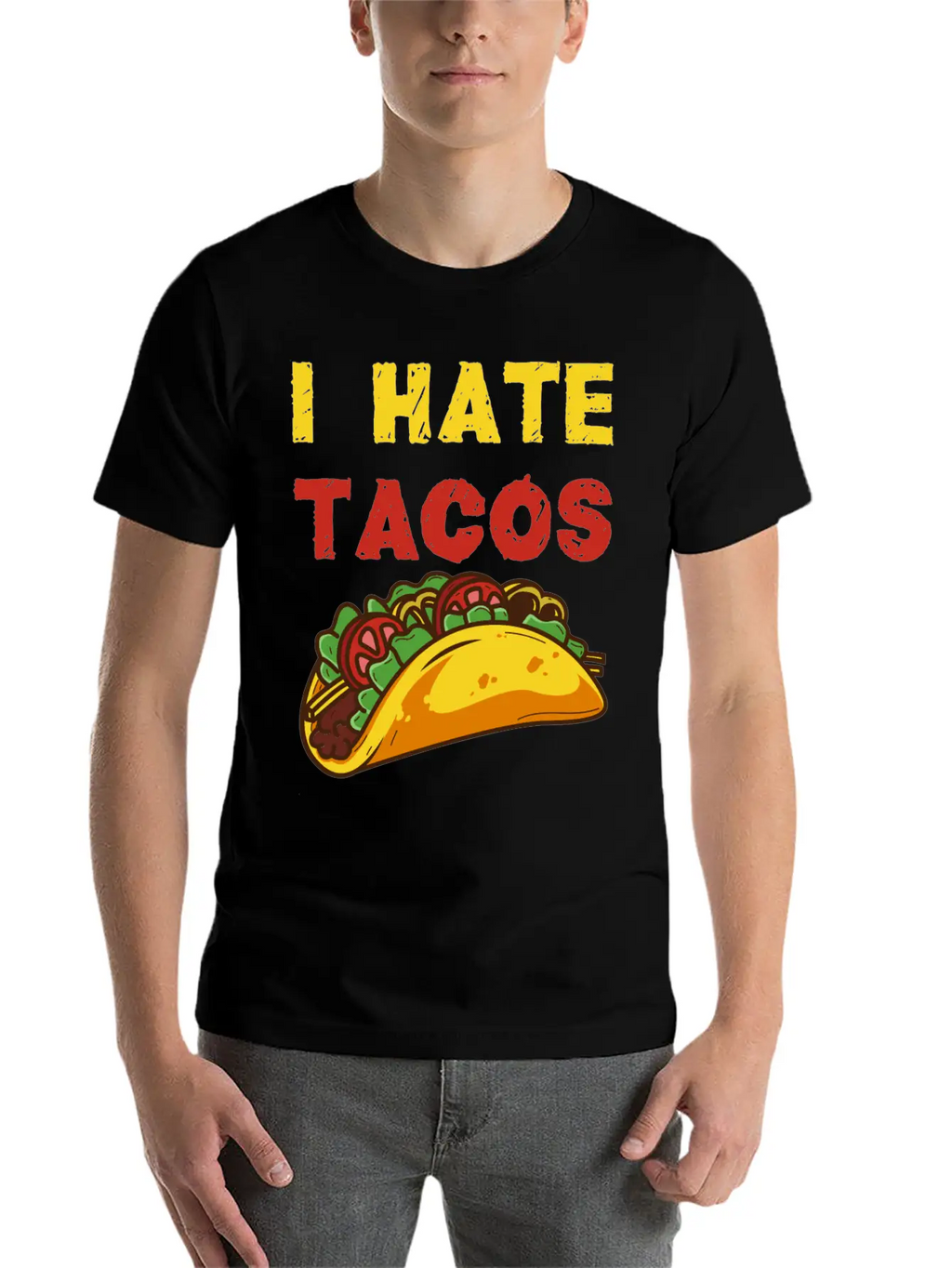 I Hate Tacos Unisex Casual T-Shirt – Clean Design For Daily Comfort