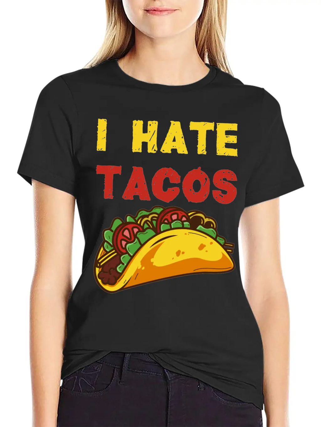 I Hate Tacos Unisex Casual T-Shirt – Clean Design For Daily Comfort