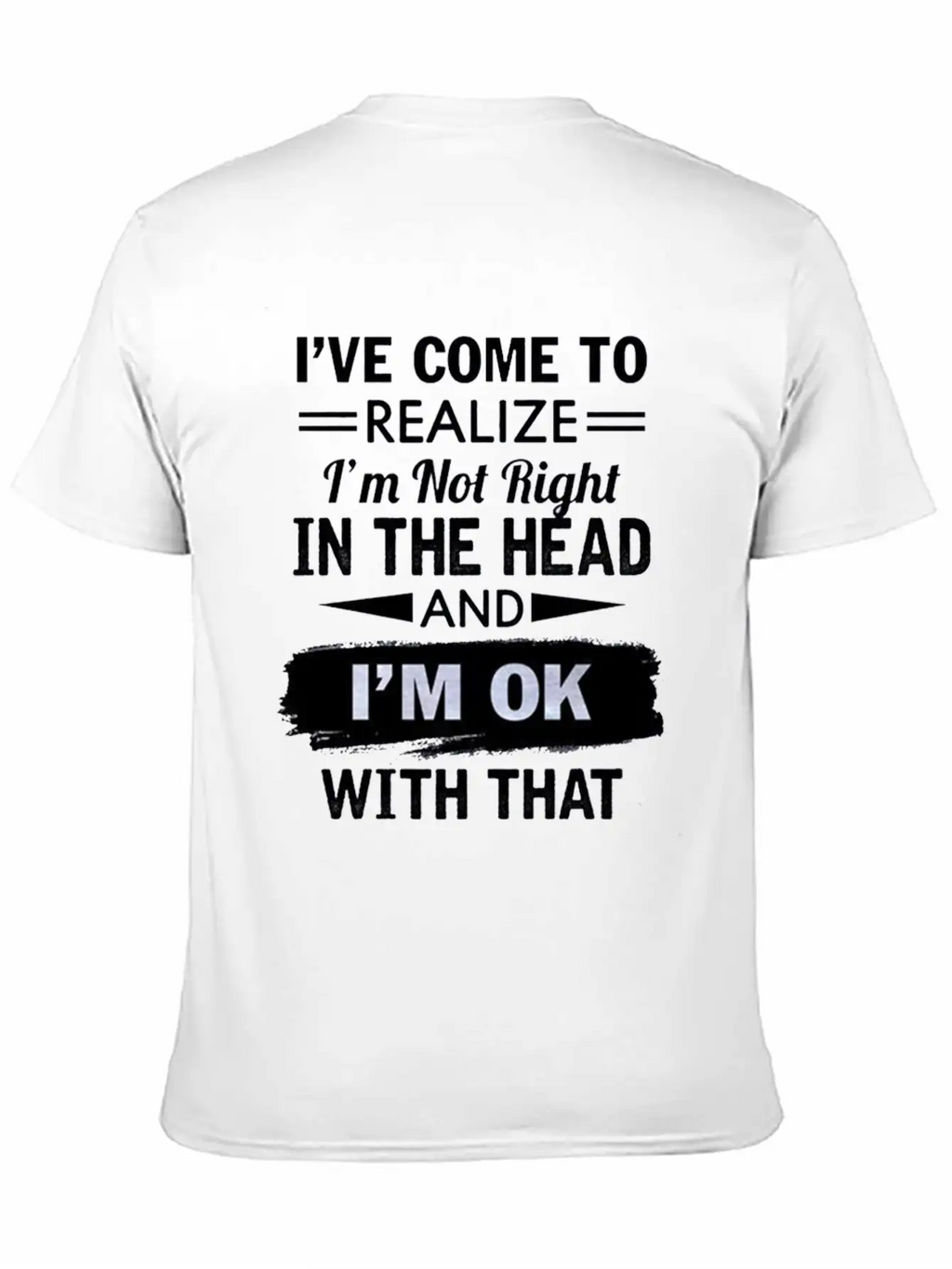 I Have Come To Realize I'm Not Right In The Head Stylish Everyday T-Shirt – Unisex Basic Cotton Tee