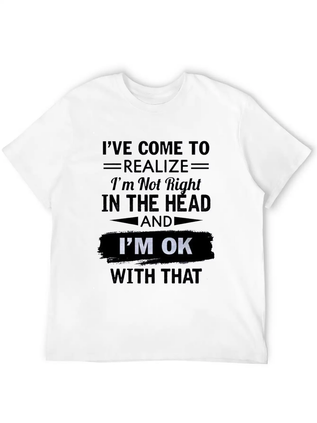 I Have Come To Realize I'm Not Right In The Head Stylish Everyday T-Shirt – Unisex Basic Cotton Tee