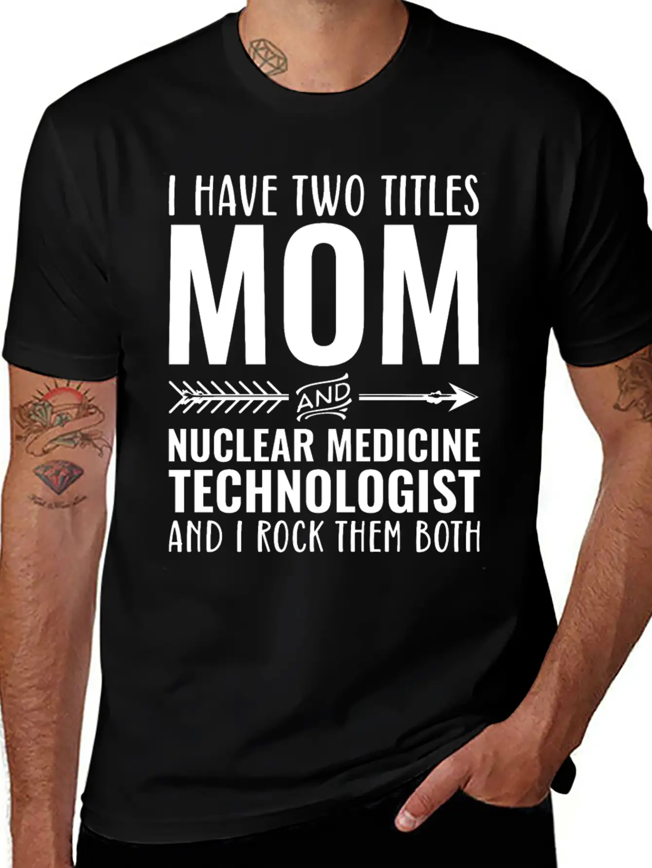 I Have Two Titles Mom And Nuclear Medicine Techno Unisex Casual T-Shirt – Clean Design For Daily Comfort