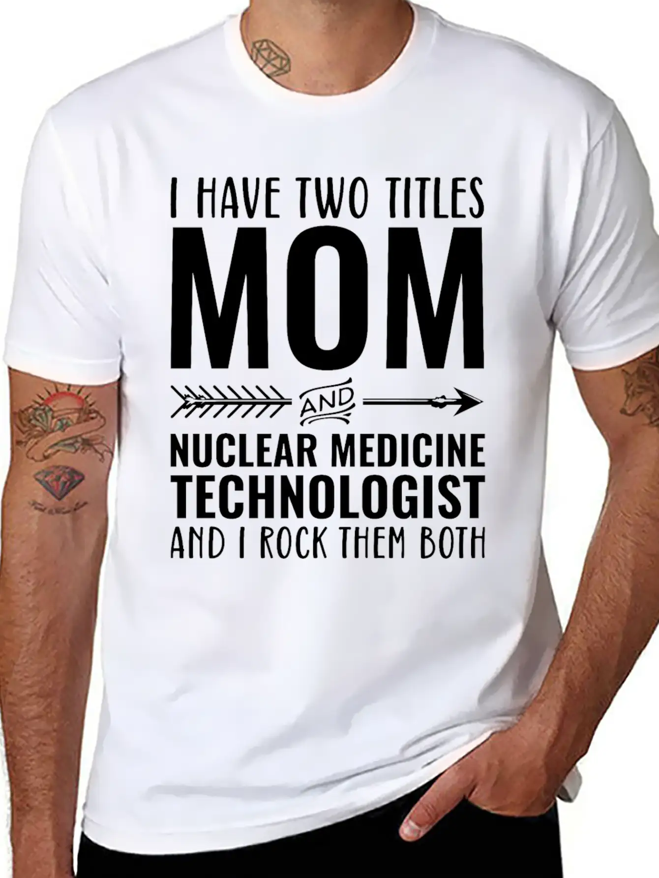 I Have Two Titles Mom And Nuclear Medicine Techno Unisex Casual T-Shirt – Clean Design For Daily Comfort