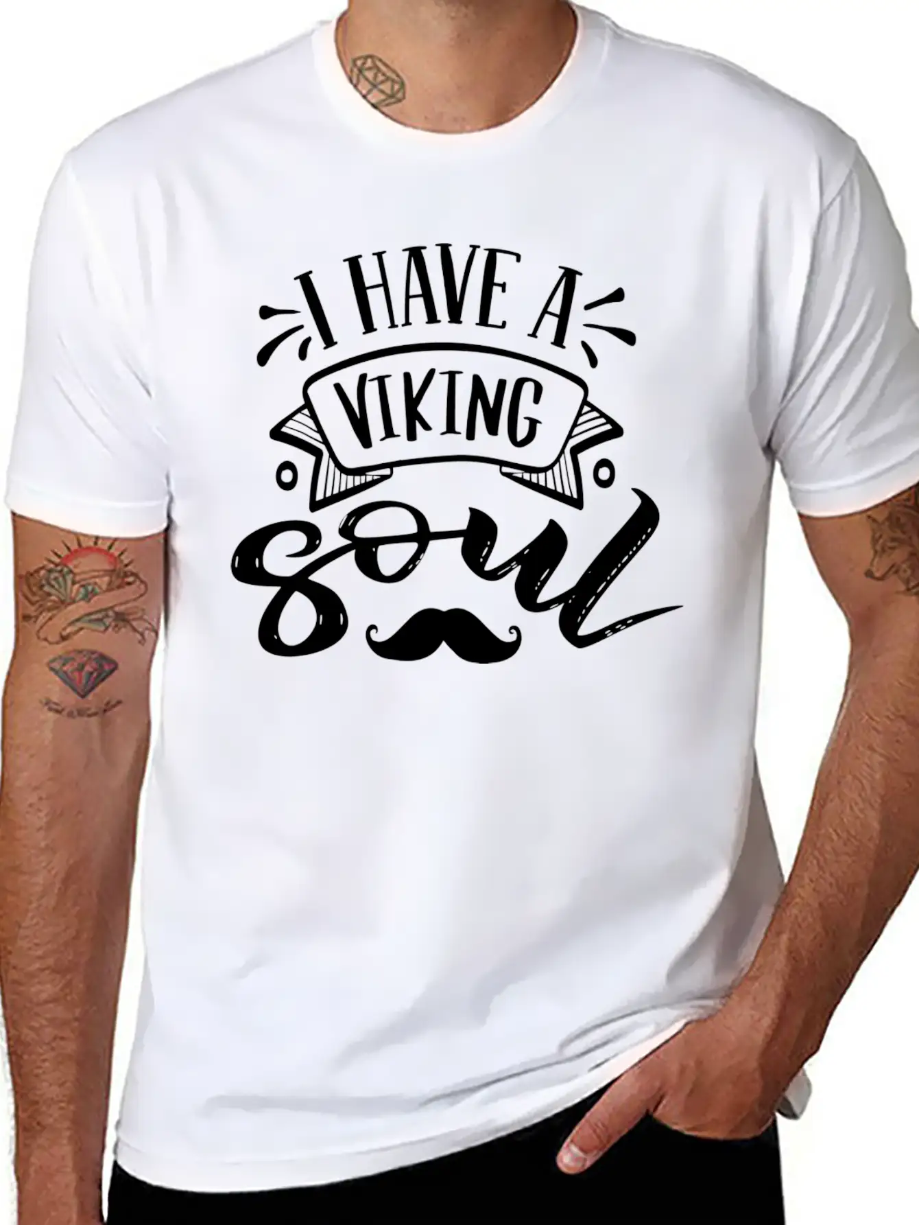 I Have Viking Soul Beard Design Classic Cotton Tee – Unisex Comfort For Any Season