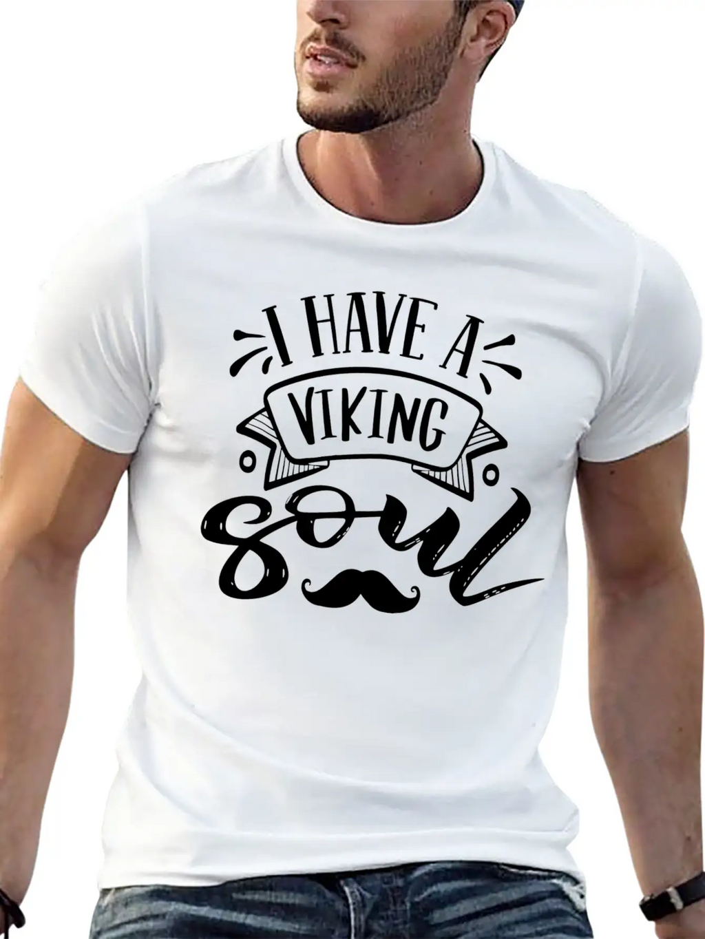 I Have Viking Soul Beard Design Classic Cotton Tee – Unisex Comfort For Any Season