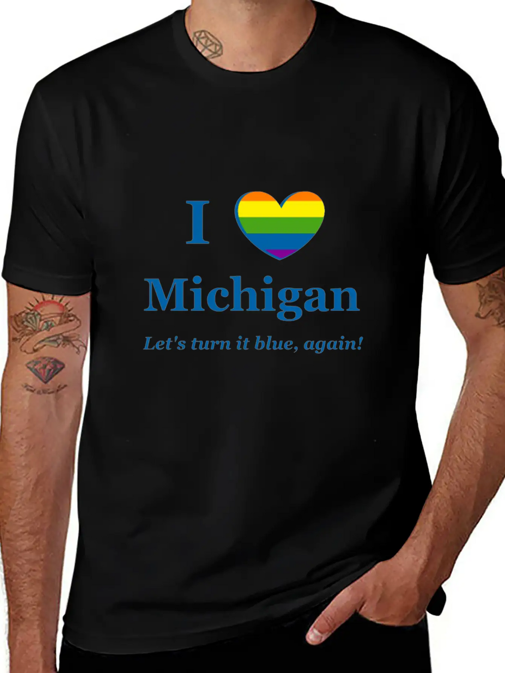 I Heart Michigan Rainbow Wish Timeless Short Sleeve Tee – Comfy And Minimalist Design