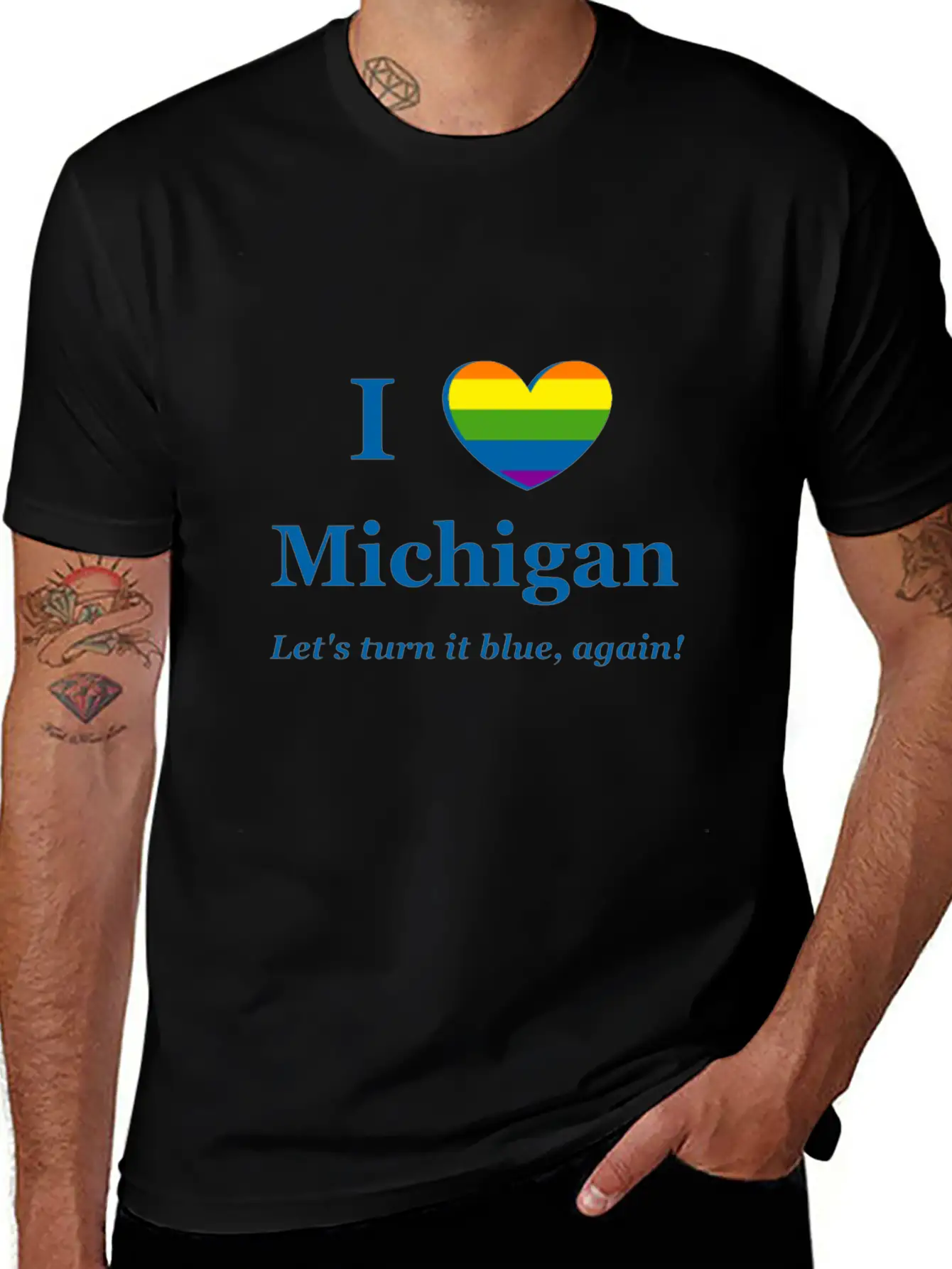 I Heart Michigan Rainbow Wish Timeless Short Sleeve Tee – Comfy And Minimalist Design