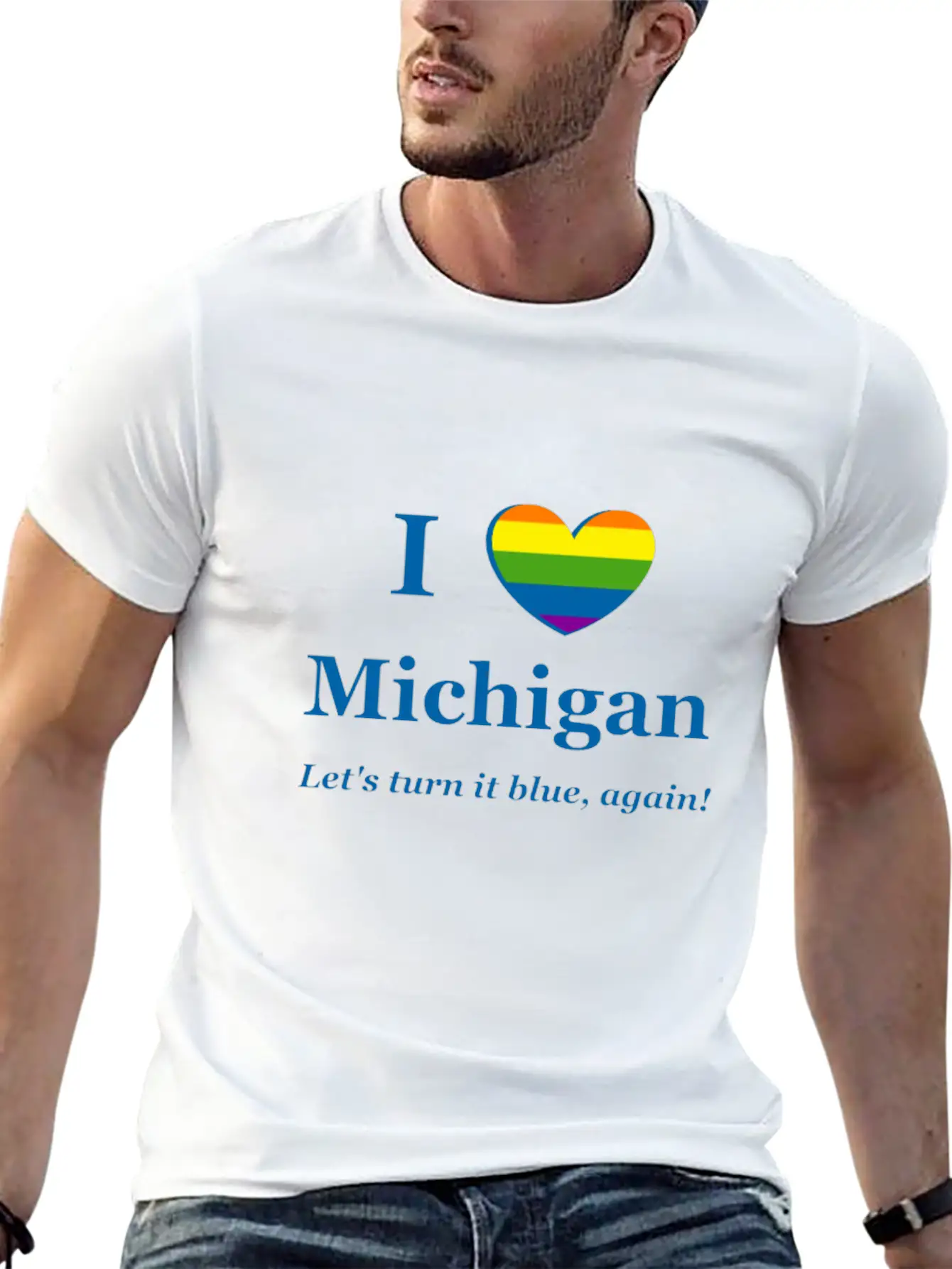 I Heart Michigan Rainbow Wish Timeless Short Sleeve Tee – Comfy And Minimalist Design