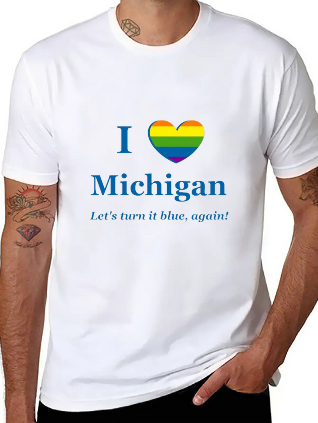 I Heart Michigan Rainbow Wish Timeless Short Sleeve Tee – Comfy And Minimalist Design