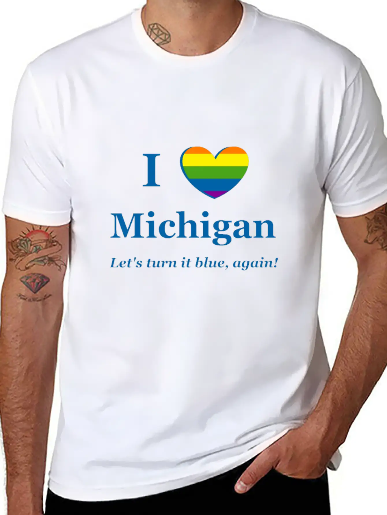I Heart Michigan Rainbow Wish Timeless Short Sleeve Tee – Comfy And Minimalist Design