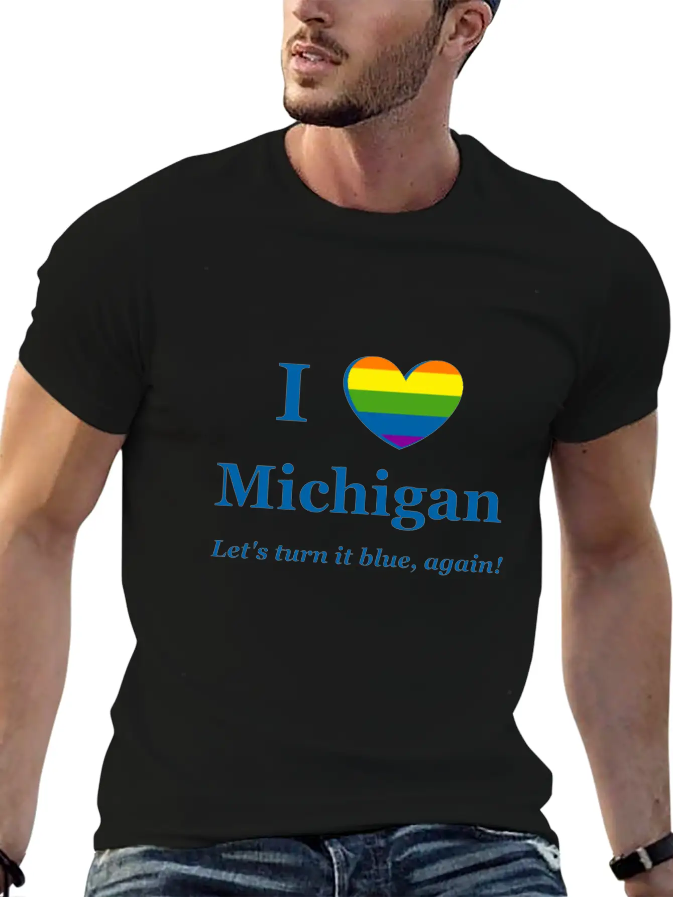 I Heart Michigan Rainbow Wish Timeless Short Sleeve Tee – Comfy And Minimalist Design