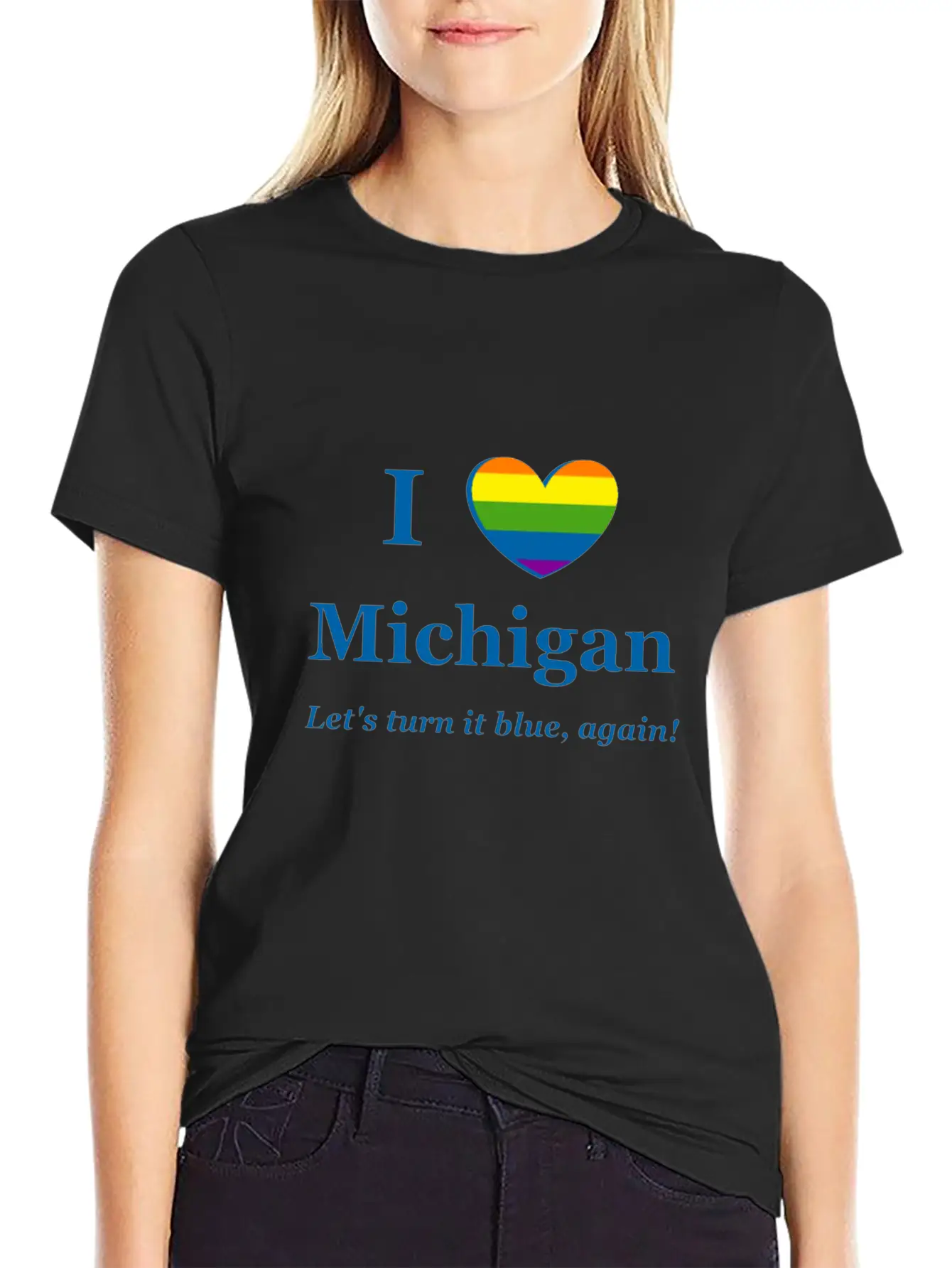 I Heart Michigan Rainbow Wish Timeless Short Sleeve Tee – Comfy And Minimalist Design