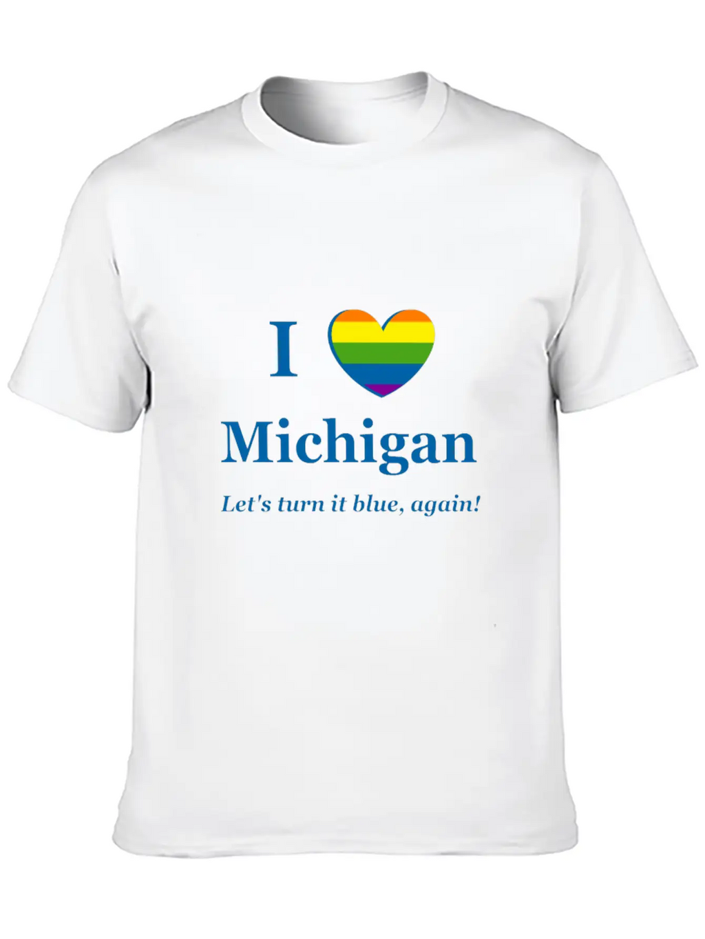 I Heart Michigan Rainbow Wish Timeless Short Sleeve Tee – Comfy And Minimalist Design