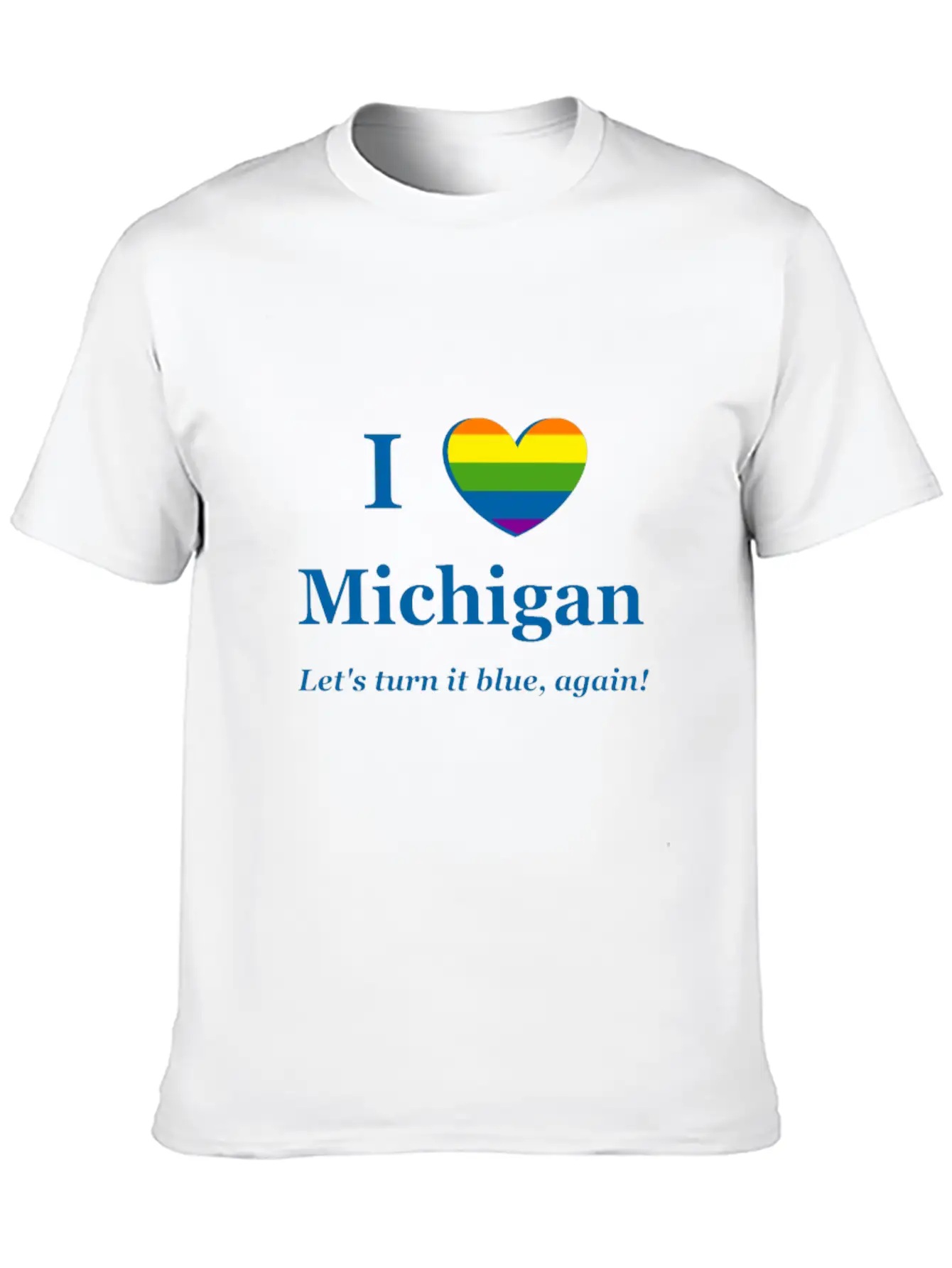 I Heart Michigan Rainbow Wish Timeless Short Sleeve Tee – Comfy And Minimalist Design