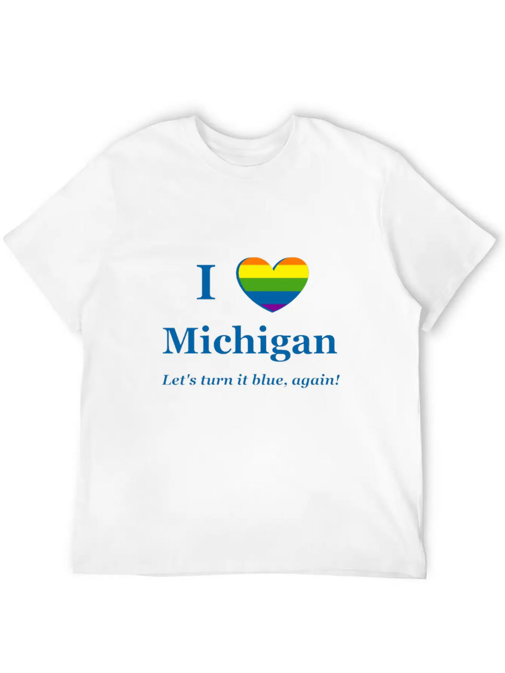 I Heart Michigan Rainbow Wish Timeless Short Sleeve Tee – Comfy And Minimalist Design