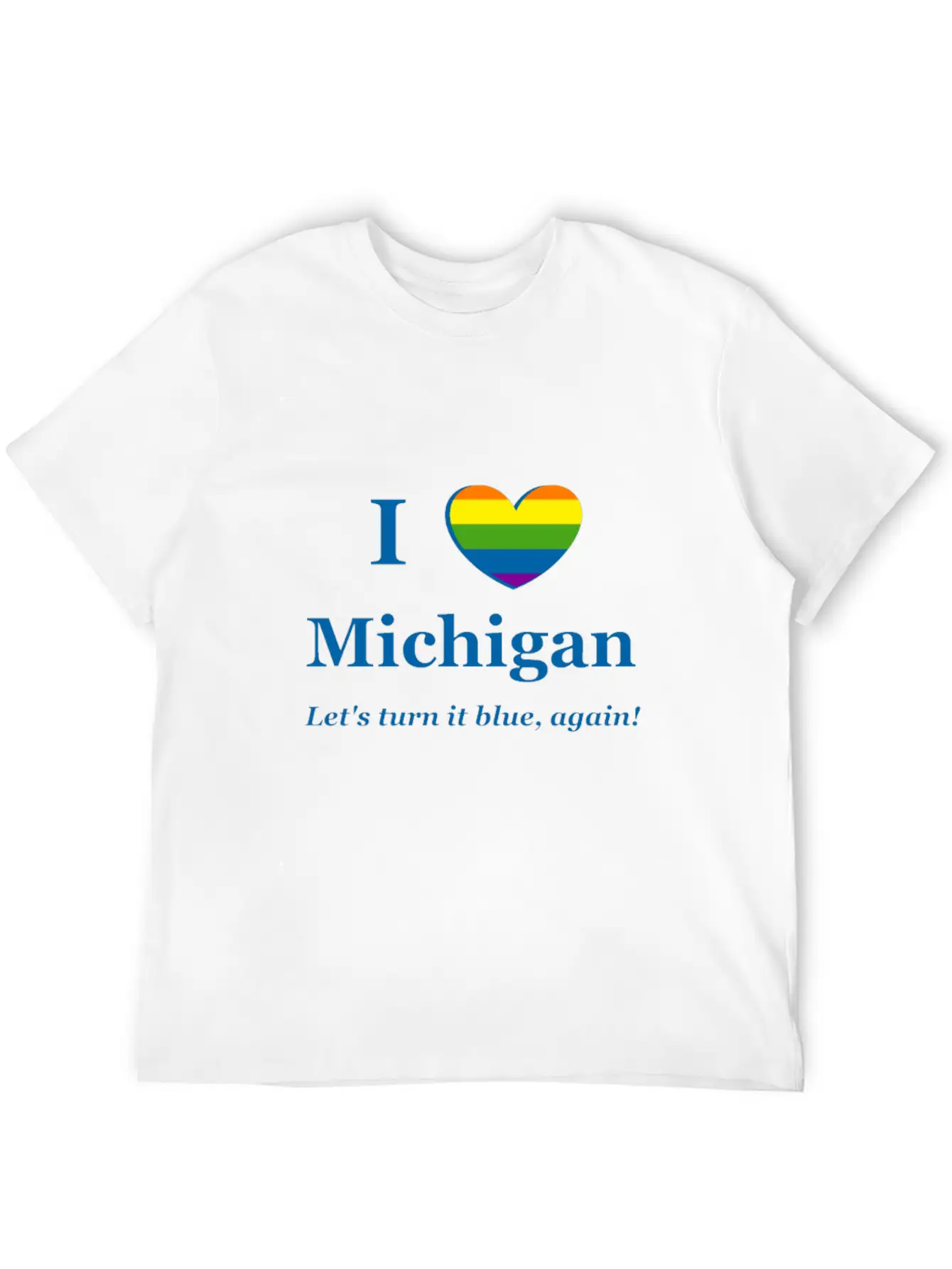 I Heart Michigan Rainbow Wish Timeless Short Sleeve Tee – Comfy And Minimalist Design