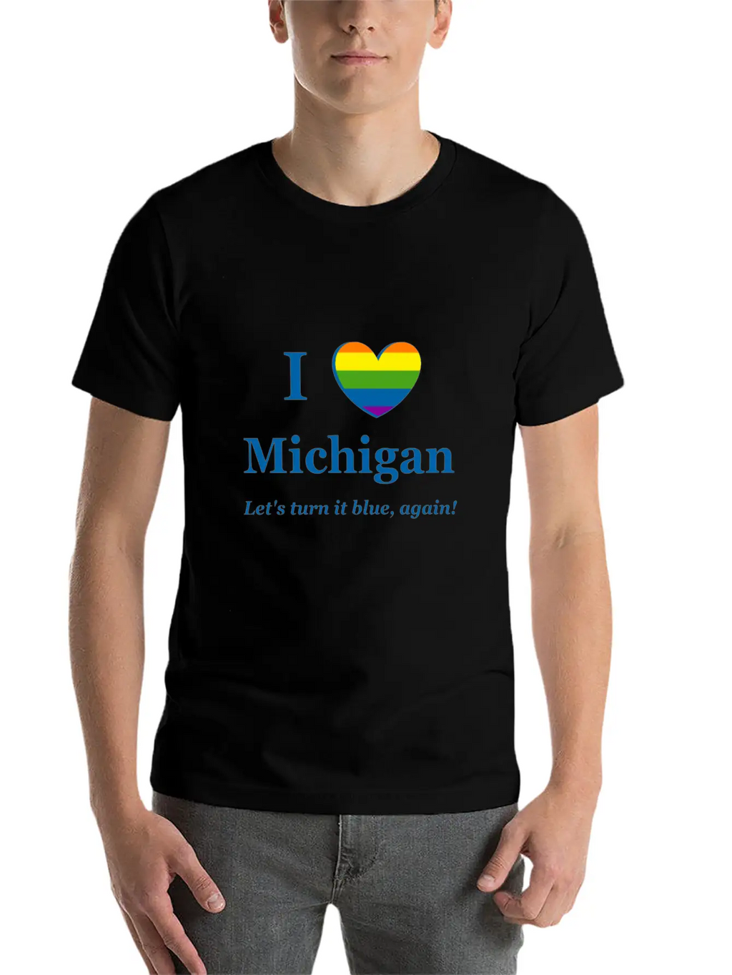 I Heart Michigan Rainbow Wish Timeless Short Sleeve Tee – Comfy And Minimalist Design