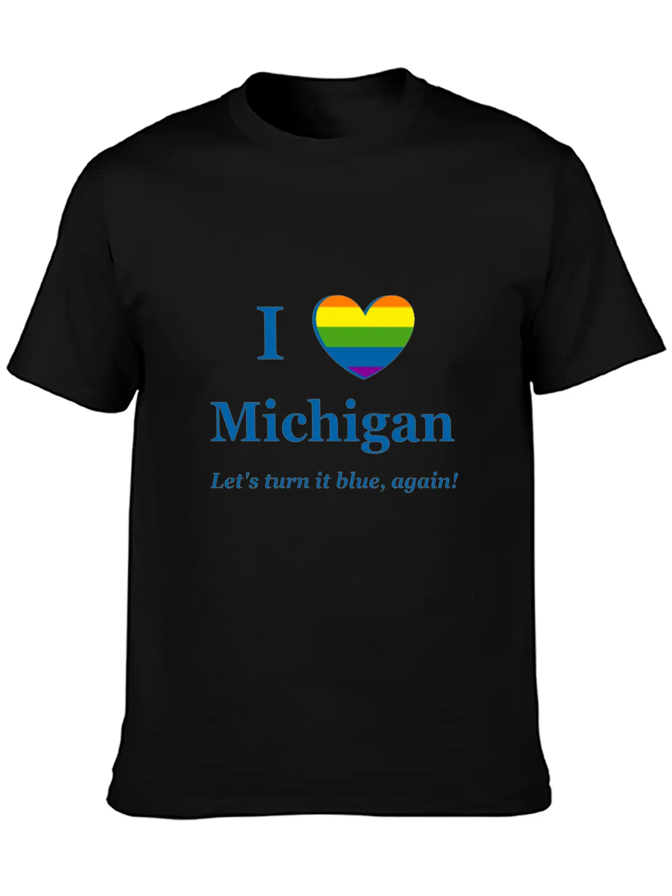 I Heart Michigan Rainbow Wish Timeless Short Sleeve Tee – Comfy And Minimalist Design