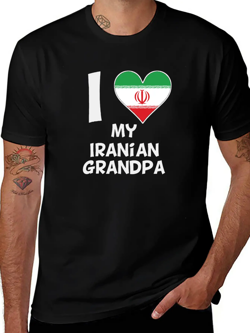 I Heart My Iranian Grandpa Classic Cotton Tee – Unisex Comfort For Any Season