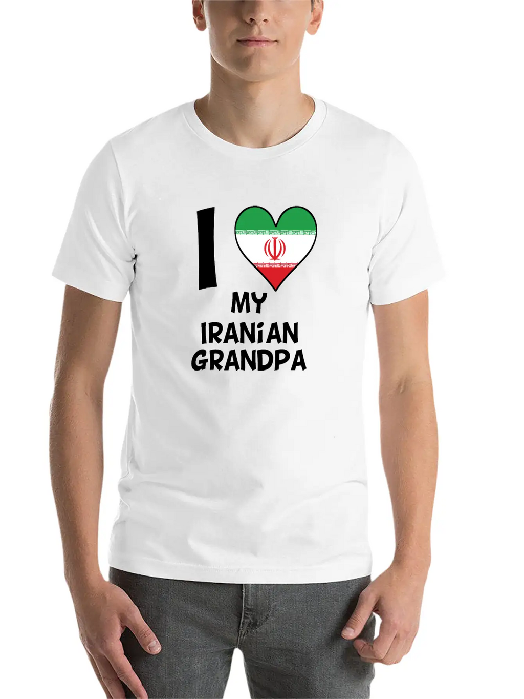 I Heart My Iranian Grandpa Classic Cotton Tee – Unisex Comfort For Any Season