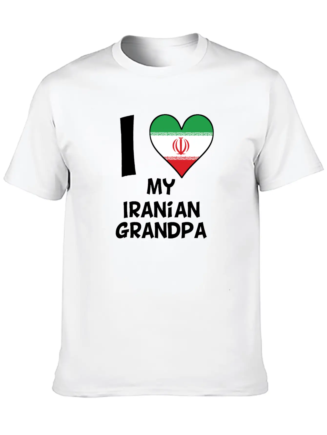 I Heart My Iranian Grandpa Classic Cotton Tee – Unisex Comfort For Any Season