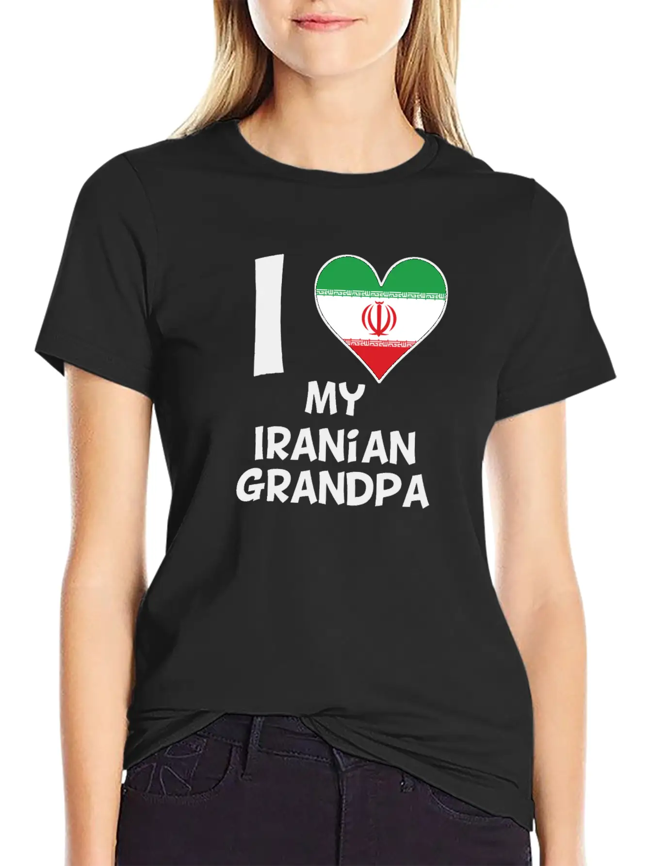 I Heart My Iranian Grandpa Classic Cotton Tee – Unisex Comfort For Any Season