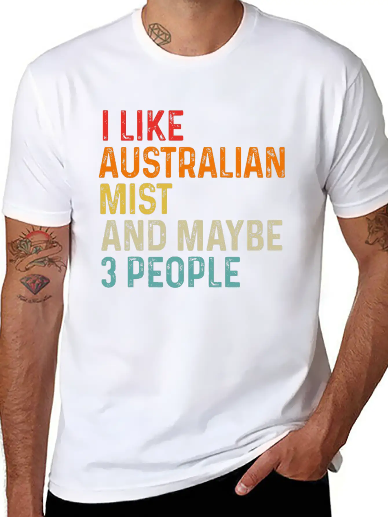 I Like Australian Mist And Maybe 3 People Retro Unisex Casual T-Shirt – Clean Design For Daily Comfort