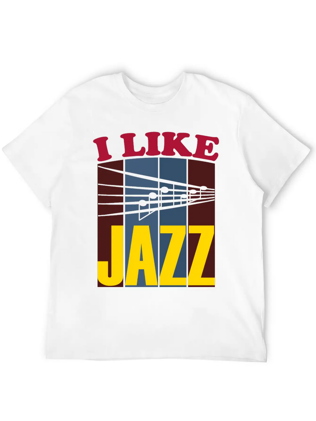 I Like Jazz White Relaxed Everyday Tee – Lightweight And Durable Cotton