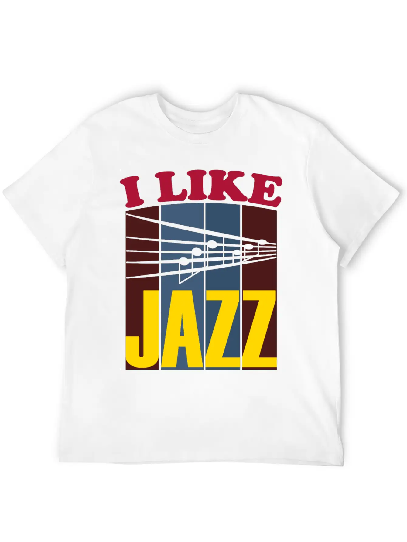I Like Jazz White Relaxed Everyday Tee – Lightweight And Durable Cotton