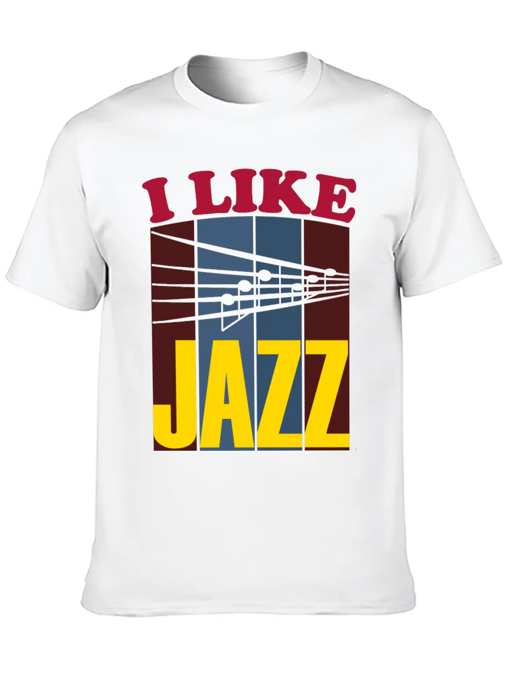 I Like Jazz White Relaxed Everyday Tee – Lightweight And Durable Cotton