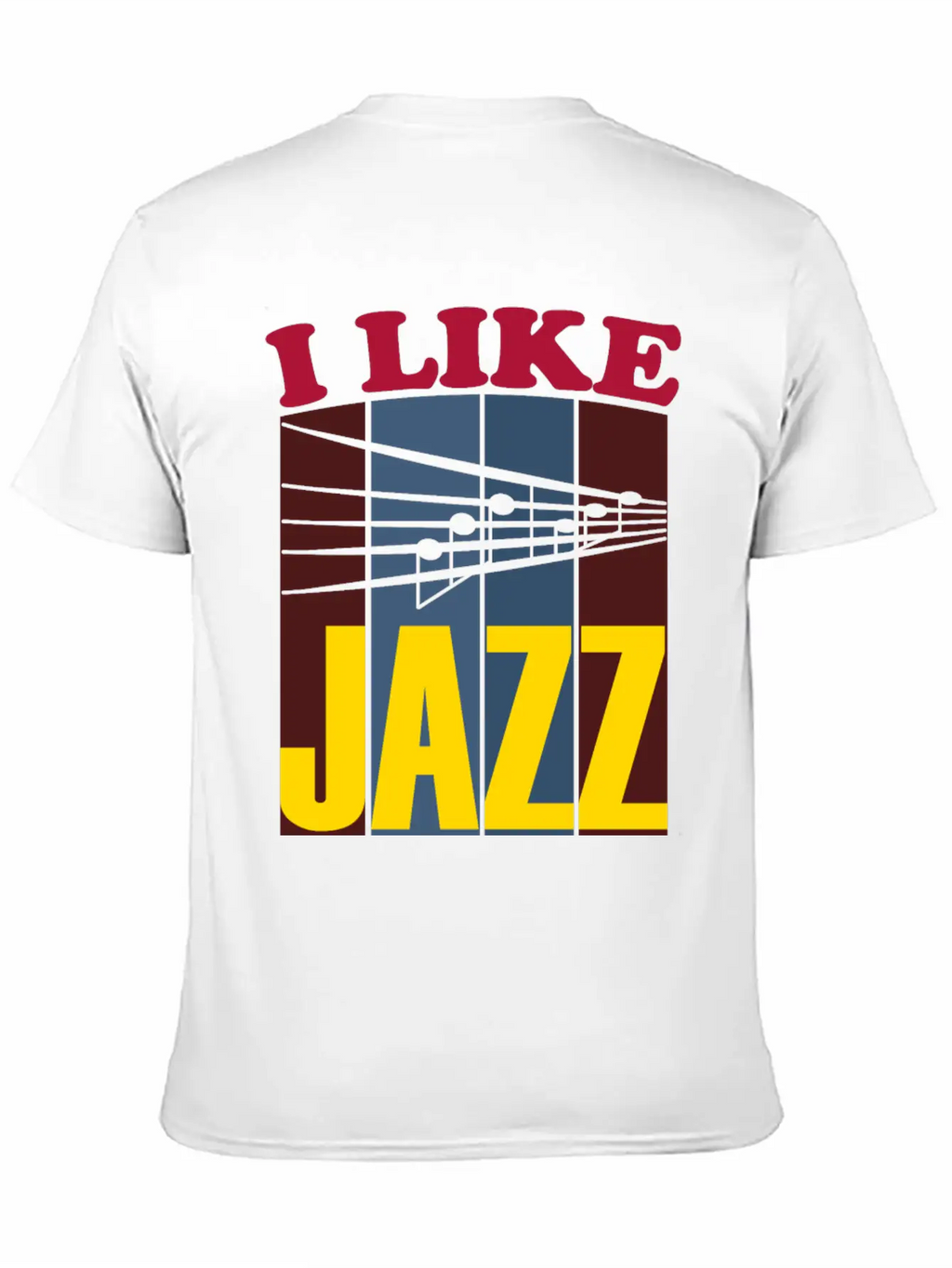 I Like Jazz White Relaxed Everyday Tee – Lightweight And Durable Cotton