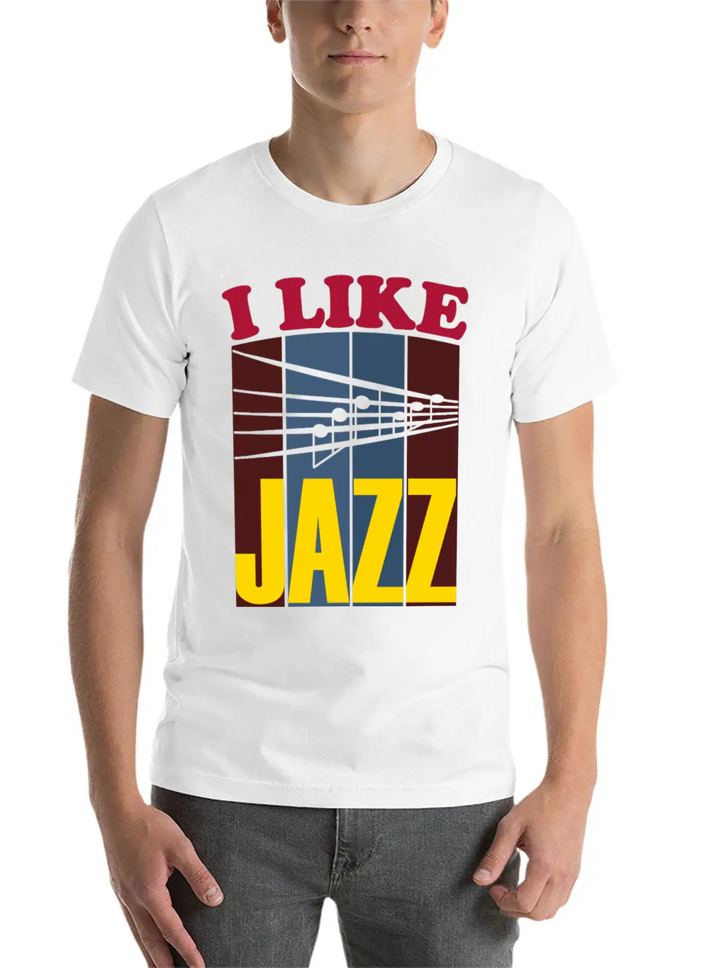 I Like Jazz White Relaxed Everyday Tee – Lightweight And Durable Cotton