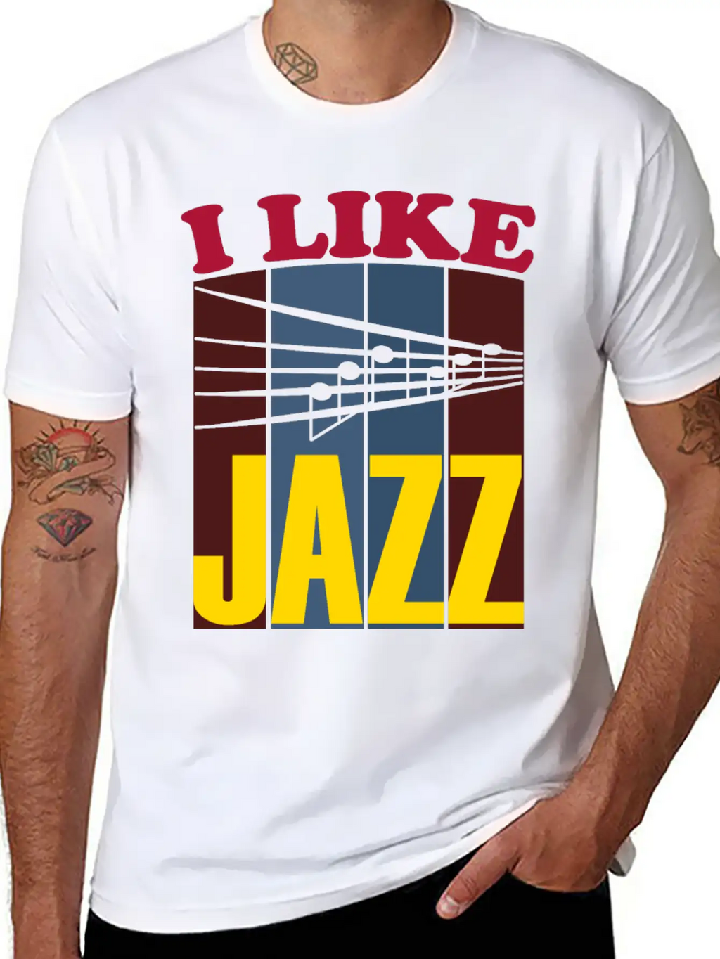 I Like Jazz White Relaxed Everyday Tee – Lightweight And Durable Cotton
