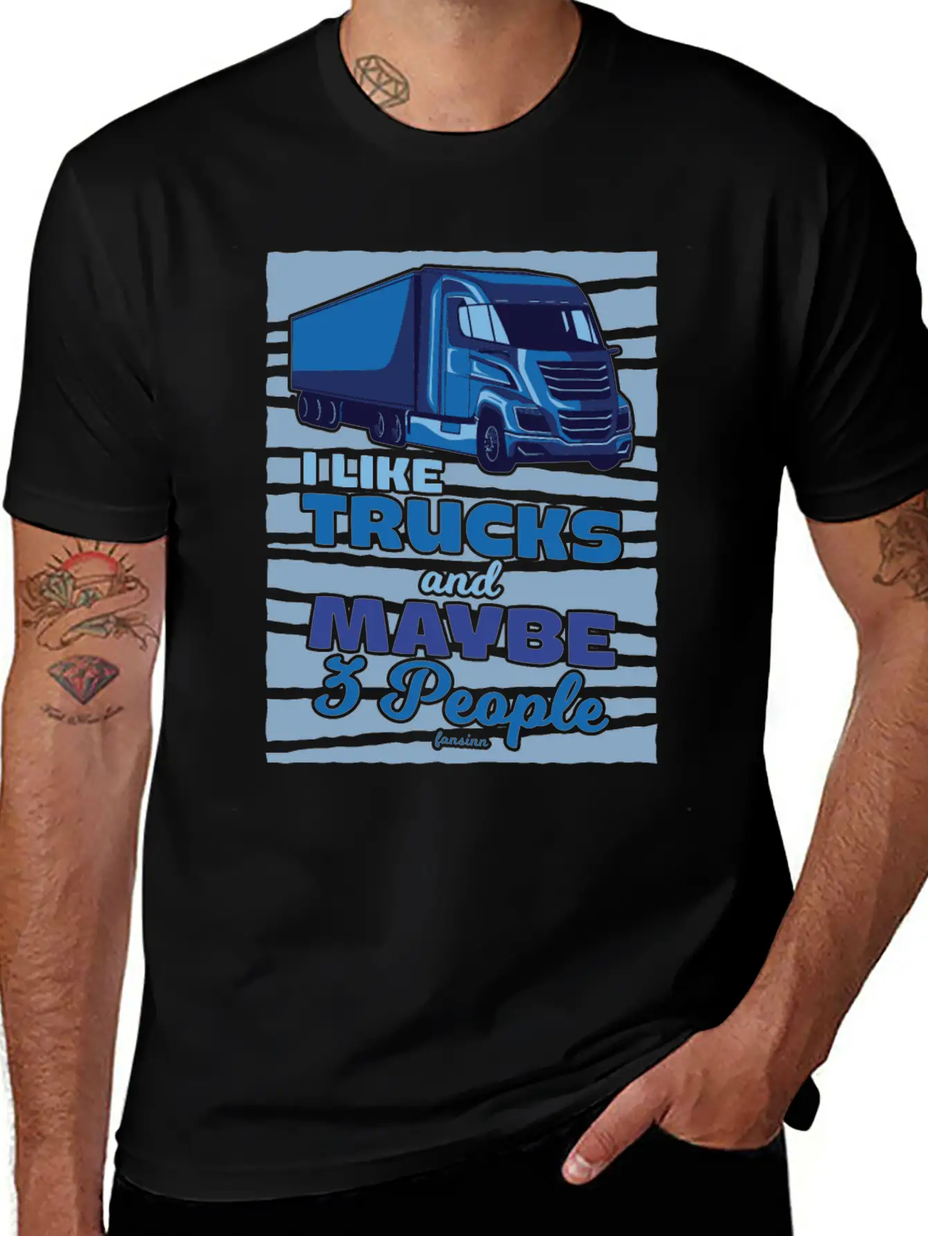 I Like Trucks And Maybe Three People Classic Cotton Tee – Unisex Comfort For Any Season